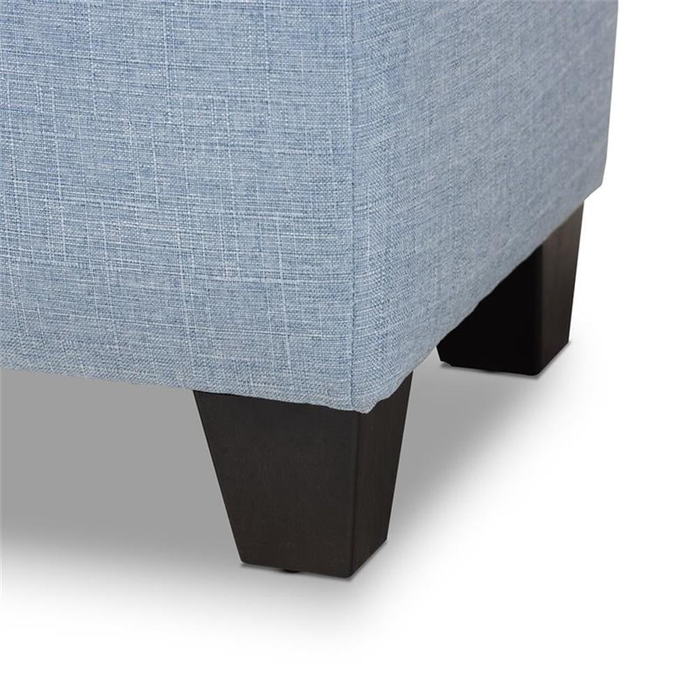 Baxton Studio Fera Modern and Contemporary Light Blue Fabric Upholstered Storage Ottoman - Image 11
