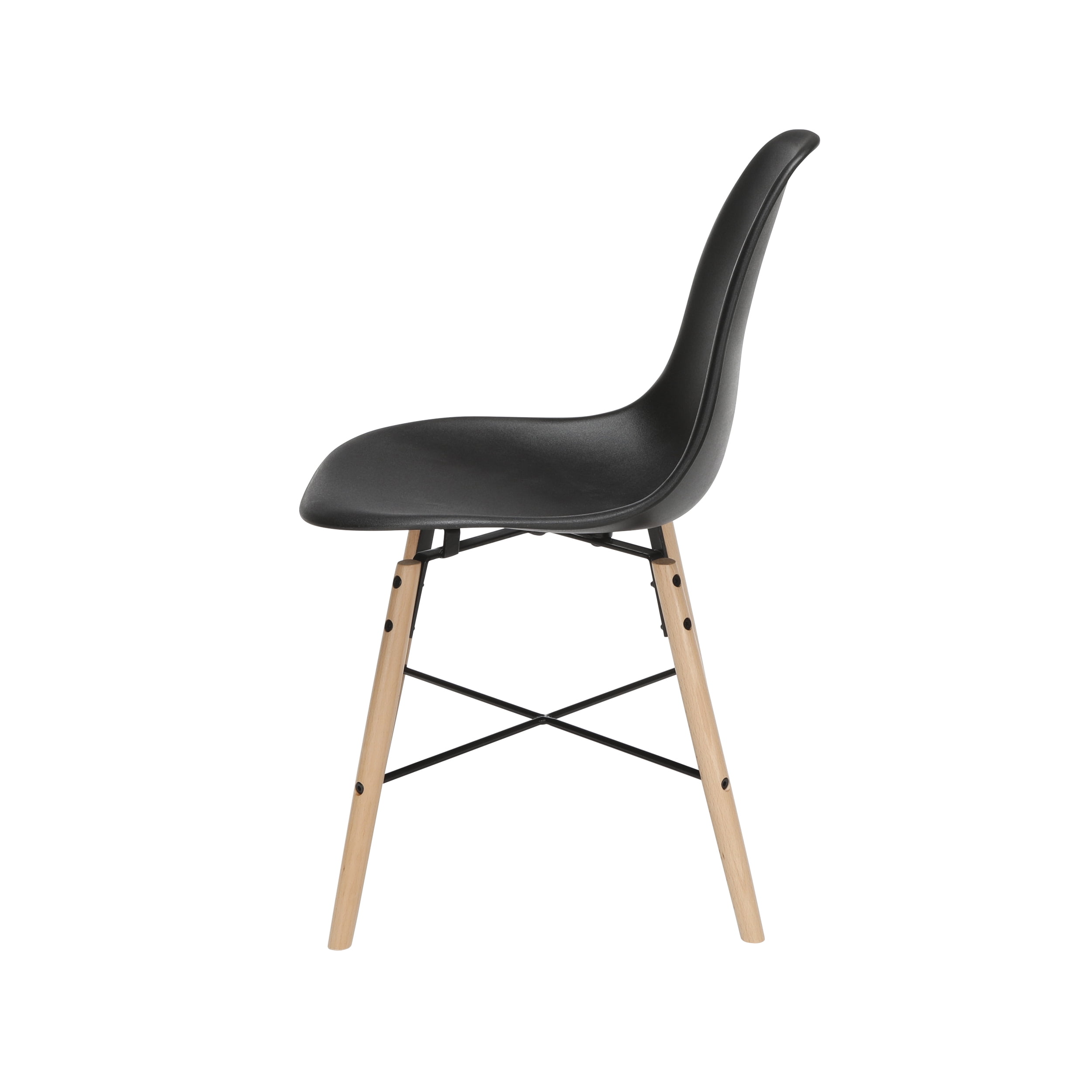 Black Plastic Dining Chair 4PK - Image 6