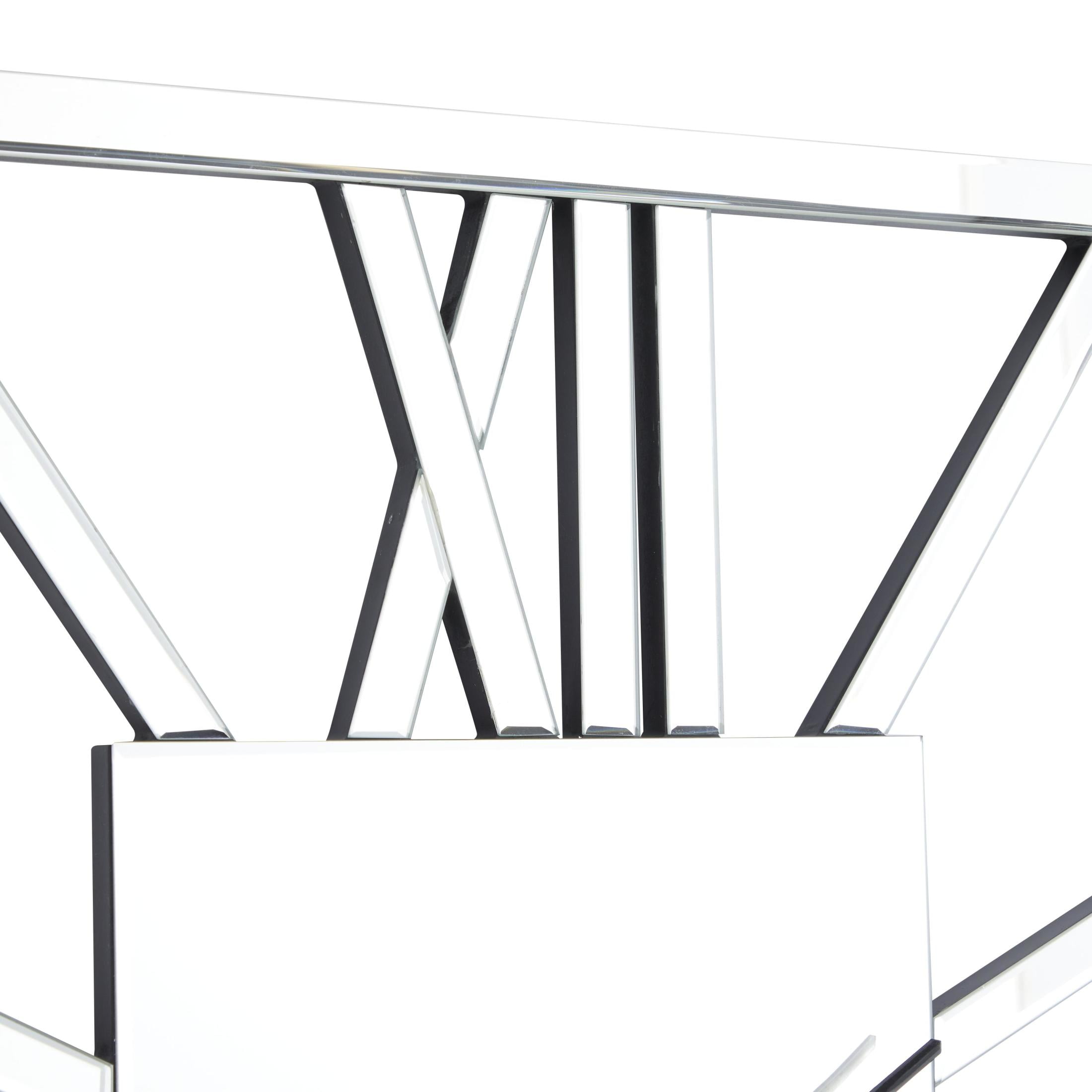 DecMode 2" x 32" Silver Glass Wall Clock - Image 7