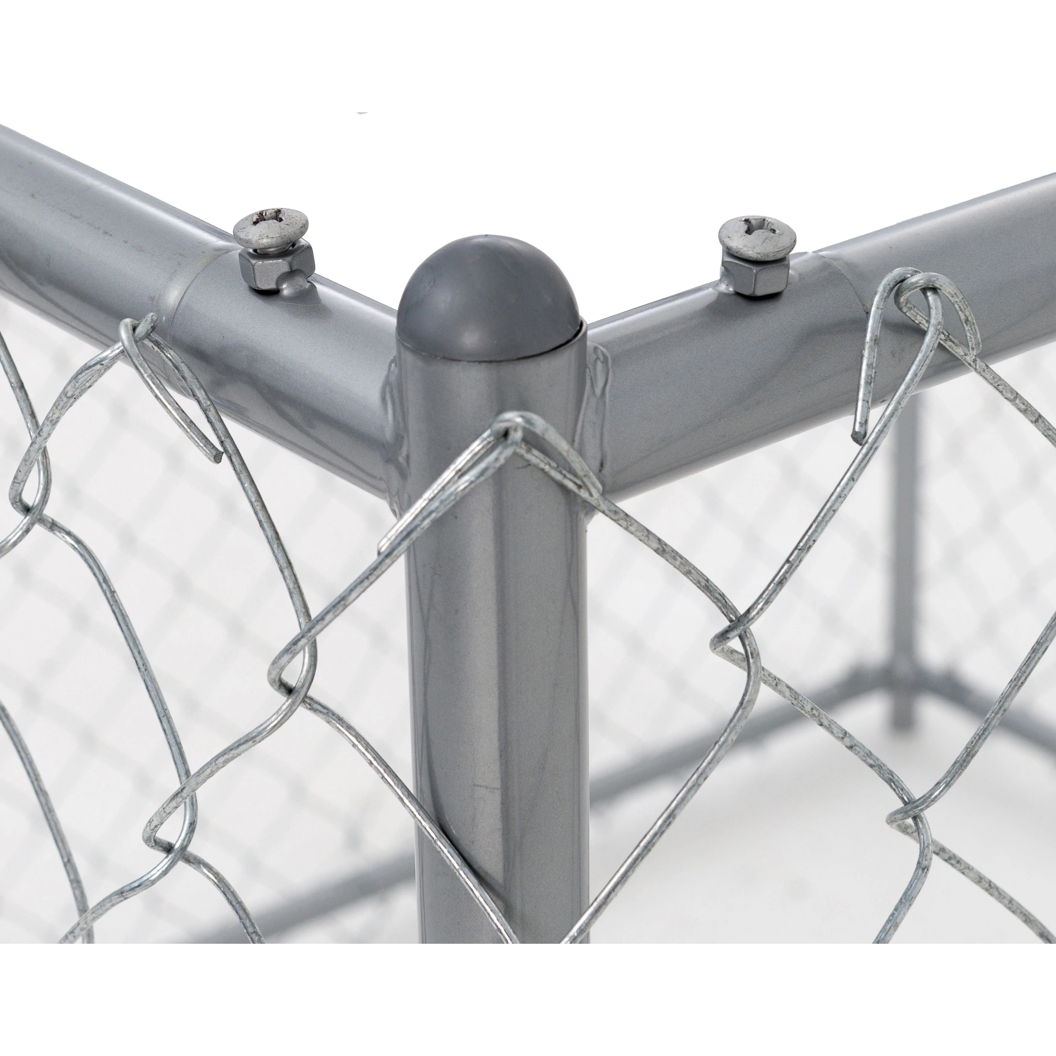 Lucky Dog Single-Door Chain Link Heavy Duty Outdoor Kennel, Silver, 5'L x 5'W x 4'H - Image 5