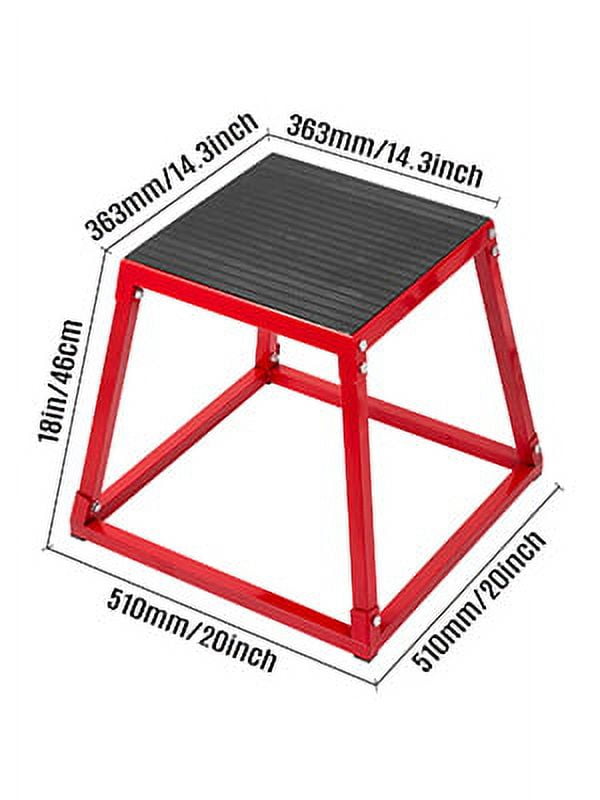 VEVOR Easy To Assemble 13 lb Steel/Iron Red Plyo Box (20.87" x 20.87" x 3.15") - Image 9