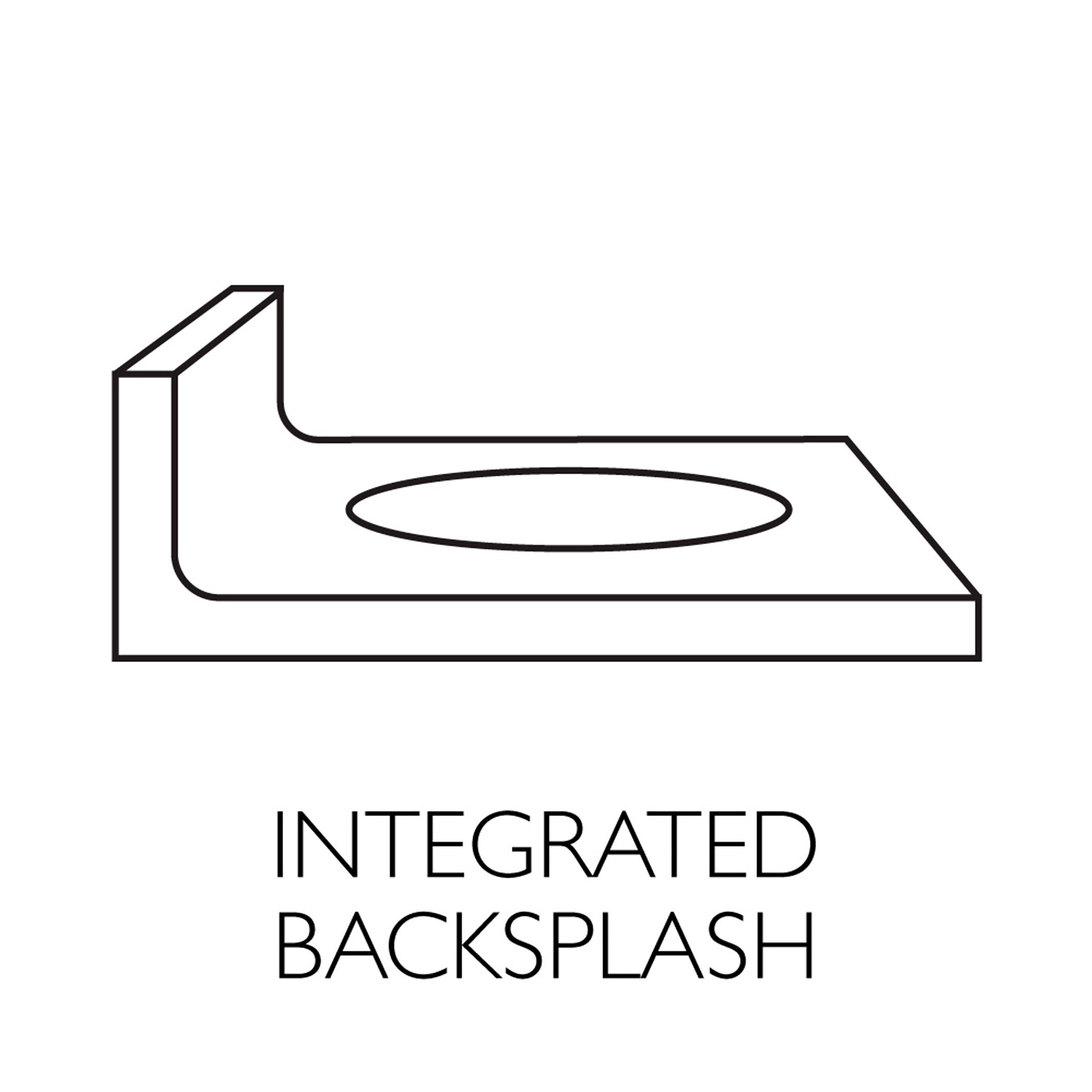 Design House Cultured Marble Ivory Swirl 25" x 19" Single Bowl Vanity Top with Centerset Mount and Backsplash - Image 6