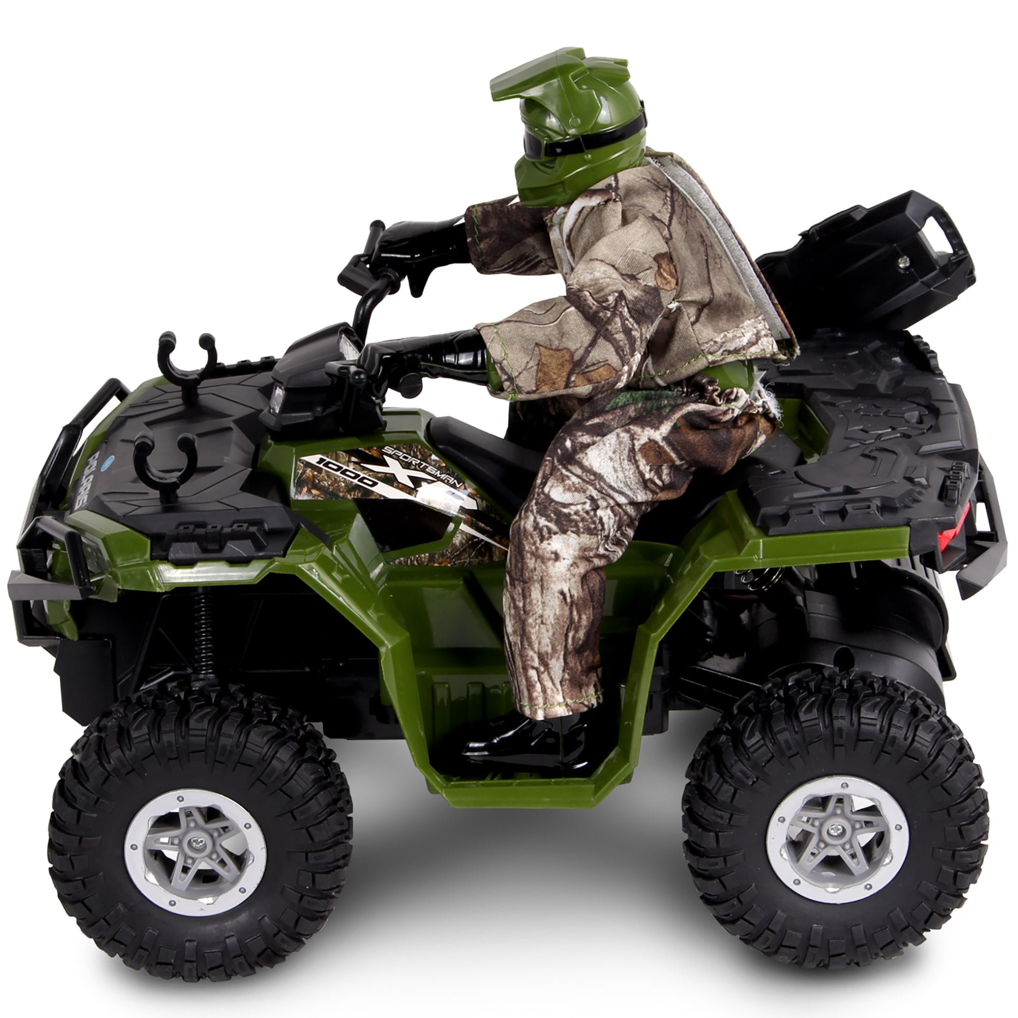 NKOK: Realtree Polaris RC ATV - Sportsman XP 1000 - Camo - 10" Remote Control Vehicle w/ Rider, Scaled Off-Road Racer, Turbo Boost & Lights, Kids 6+ - Image 5