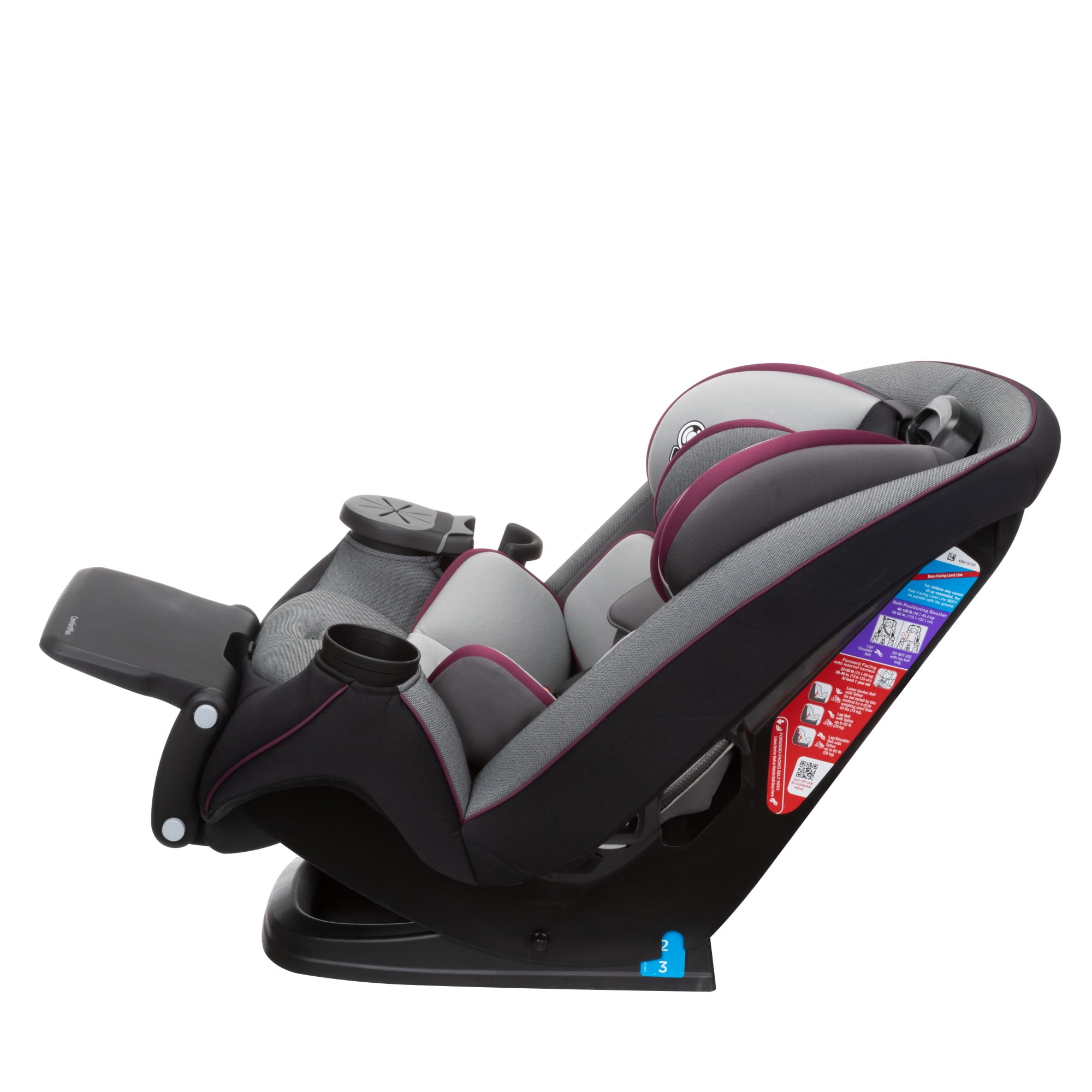Safety 1ˢᵗ Grow and Go™ Extend 'n Ride LX All-in-One Convertible Car Seat, Winehouse, Infant & Toddler, Unisex - Image 57