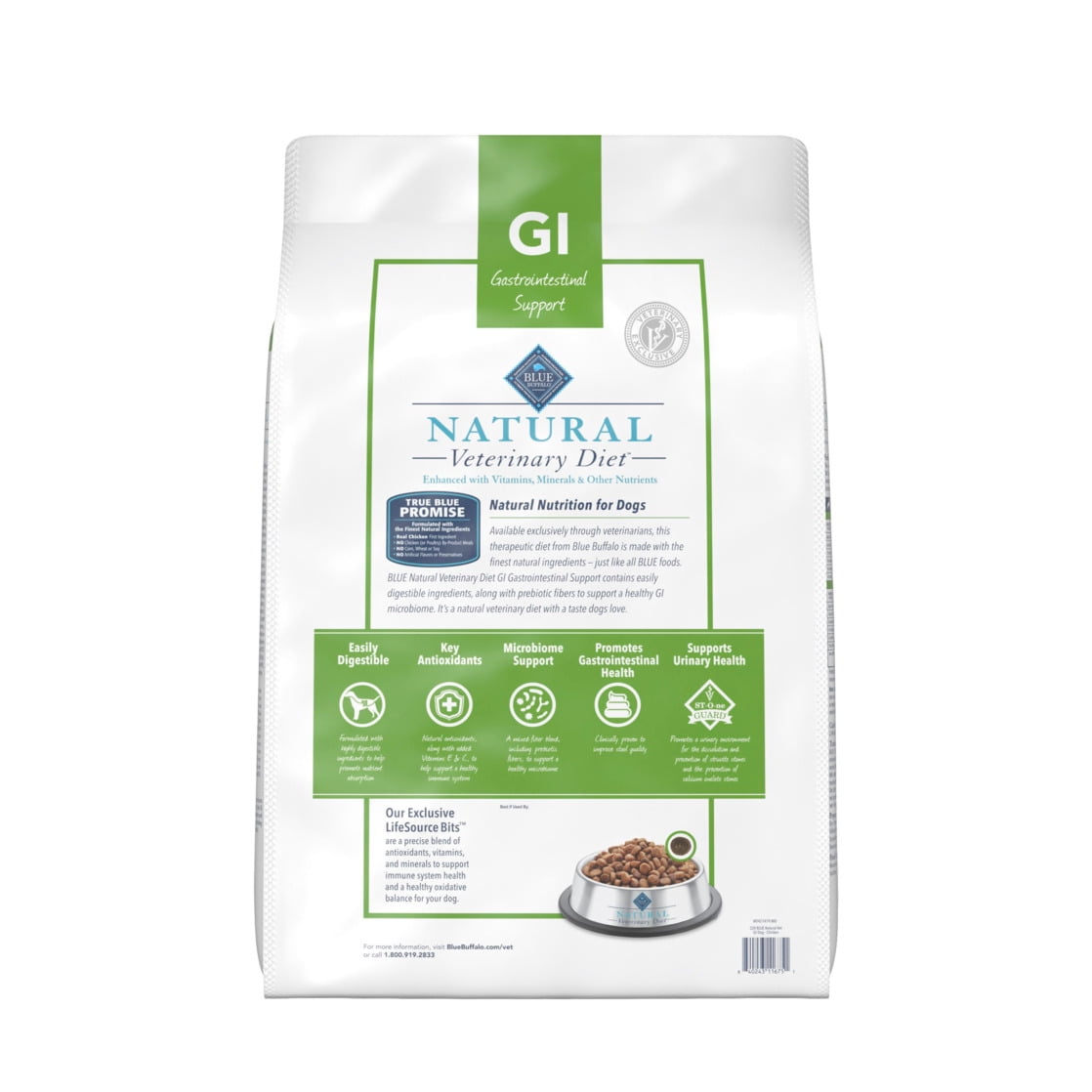 Blue Buffalo Natural Veterinary Diet GI Support Dry Dog Food, Chicken, 22-lb. Bag - Image 9