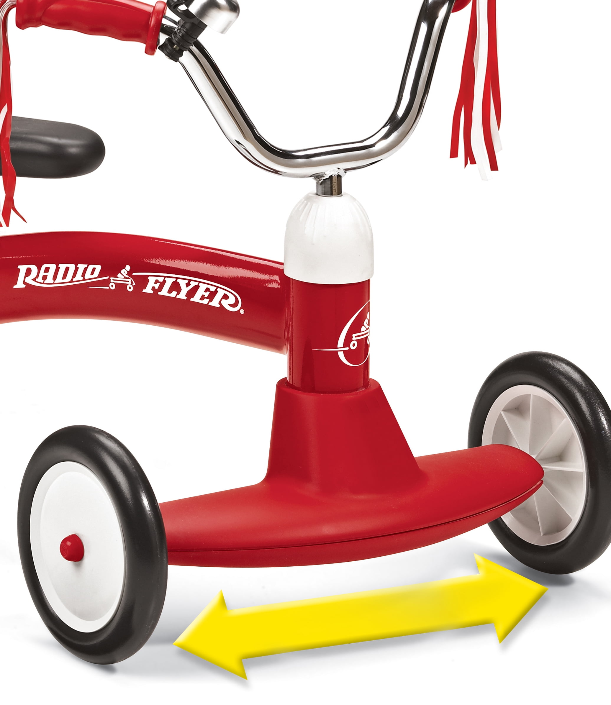 Radio Flyer Scoot About Ride-On Tricycle for Toddlers Ages 1-3 Years, Red Steel Frame - Image 11