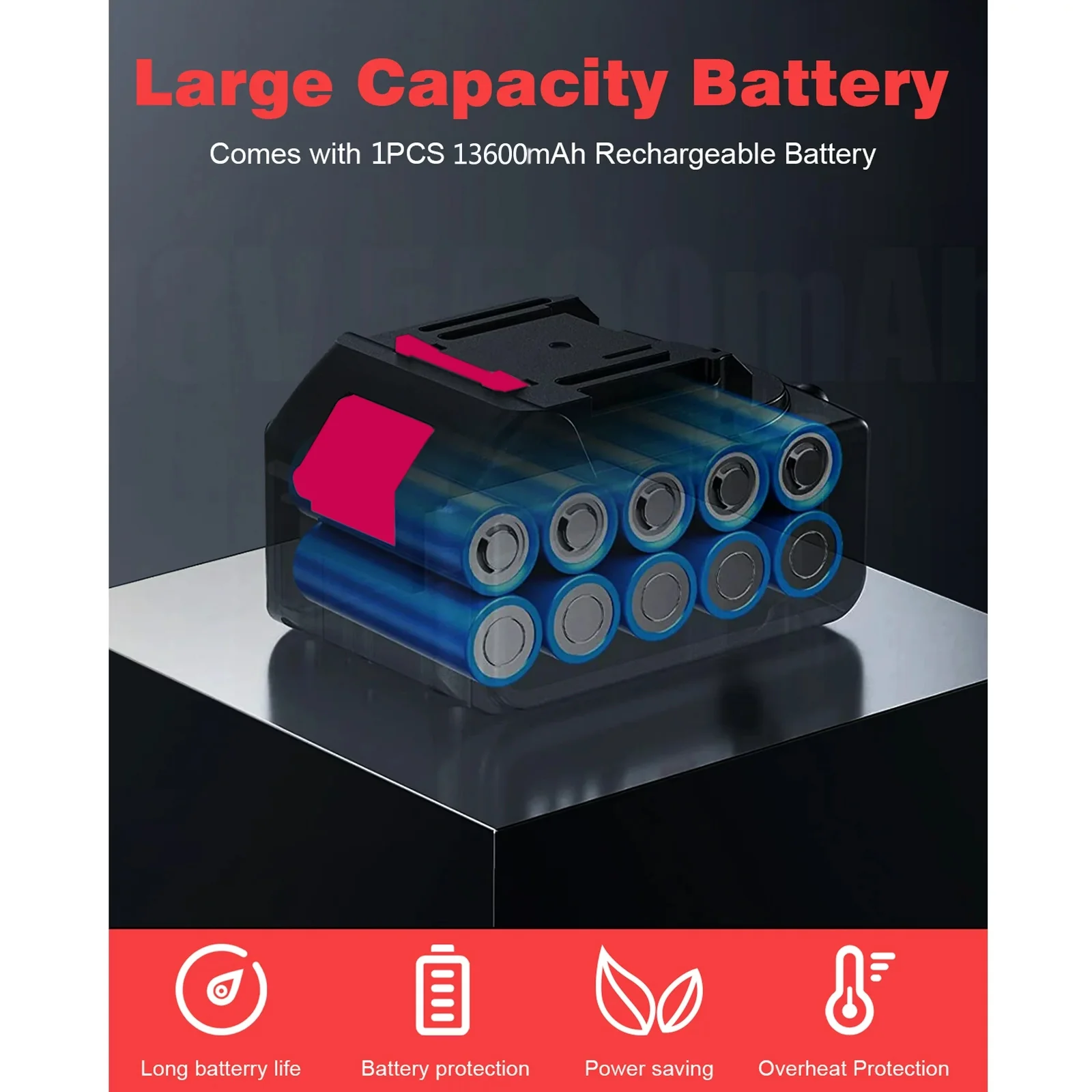 Camlekor Cordless Impact Wrench 1/2 inch Brushless Impact Wrench 20V Batteries Electric Impact Wrench for Car Home - Image 4