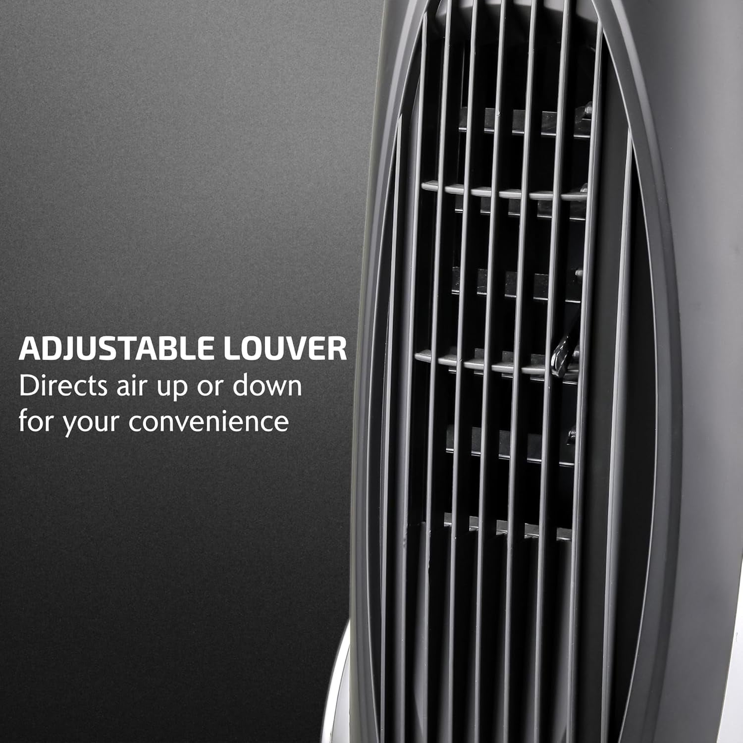 Ovente Oscillating Tower Remote Control, 3-Speed LCD Panel & 8H Timer, 30.5" Quiet & Bladeless Indoor Standing Floor Fan, Blows Cold Air for Home, Bedroom, Living Room or Office, Silver TF88S - Image 5