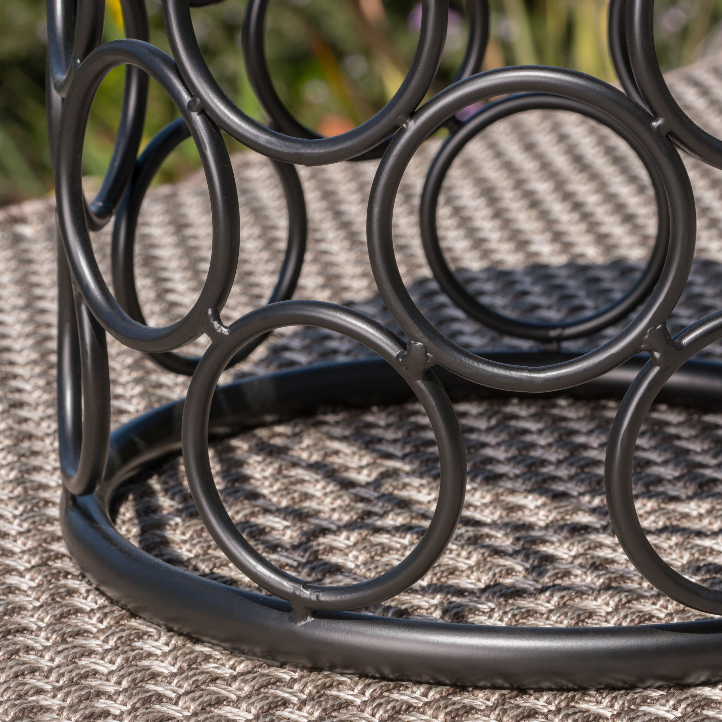 Noble House Outdoor 16 Inch Ceramic Tile Side Table,Grey - Image 3