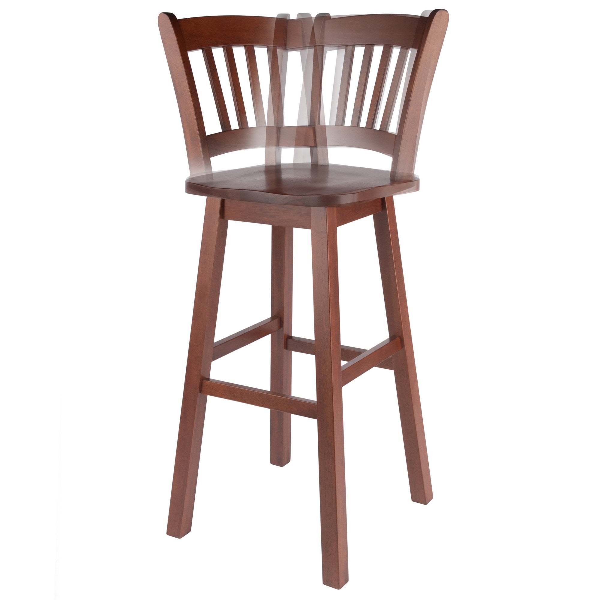 Winsome Wood Fina Swivel Seat Bar Stool, Walnut - Image 6