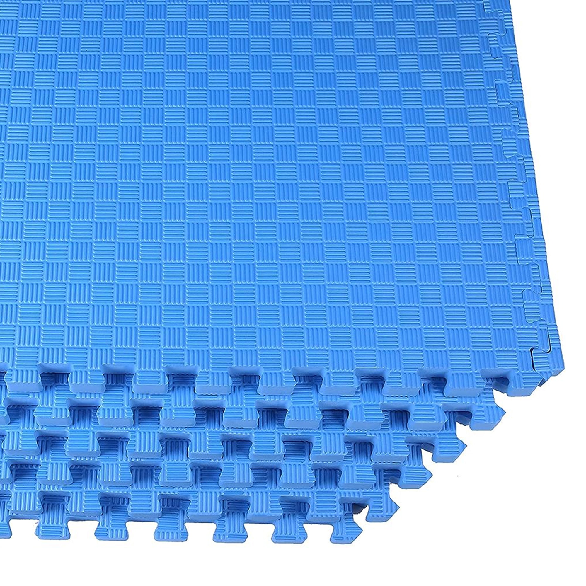 BalanceFrom 144 Sq Ft Blue 1/2 in Thick EVA Foam Interlocking Exercise Protective Flooring, 144-Tile - Image 4