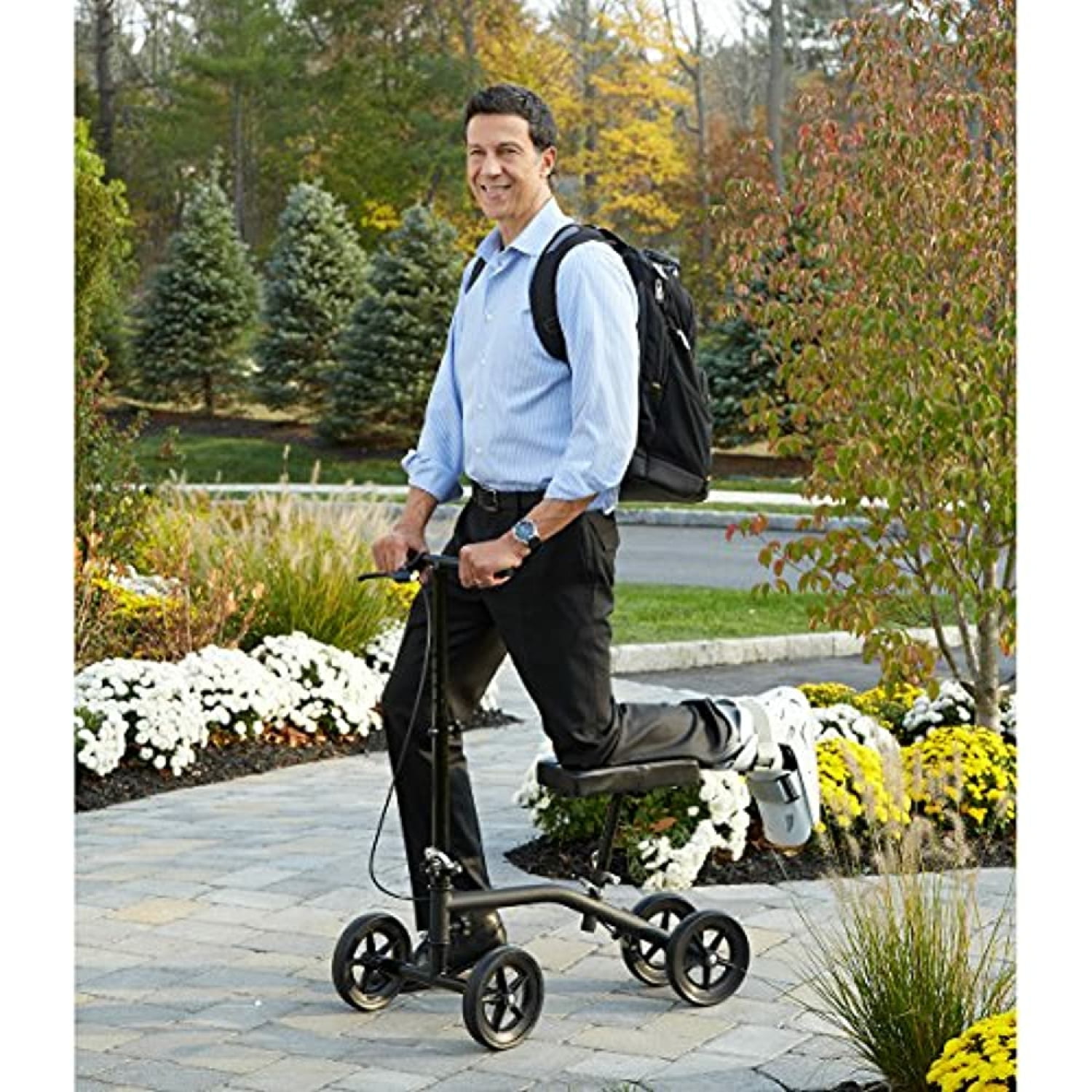 Carex Knee Scooter with Platform Pad, for Adults, Seniors, and Teens, Black, 250 lb Weight Capacity - Image 5