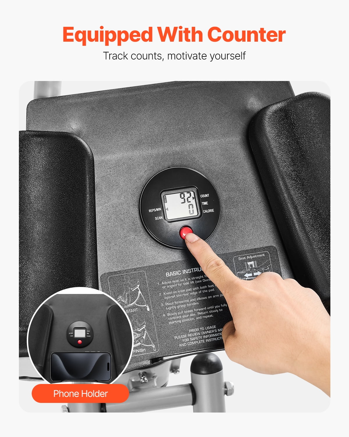 KFFKFF Core Exercise Device, Home Gym Abdominal Gear, Women's Core & Abdominal Training Equipment, 300 lbs Load Limit Strength Conditioning Ab Cruncher, Adjustable Collapsible Workout Tool - Image 5