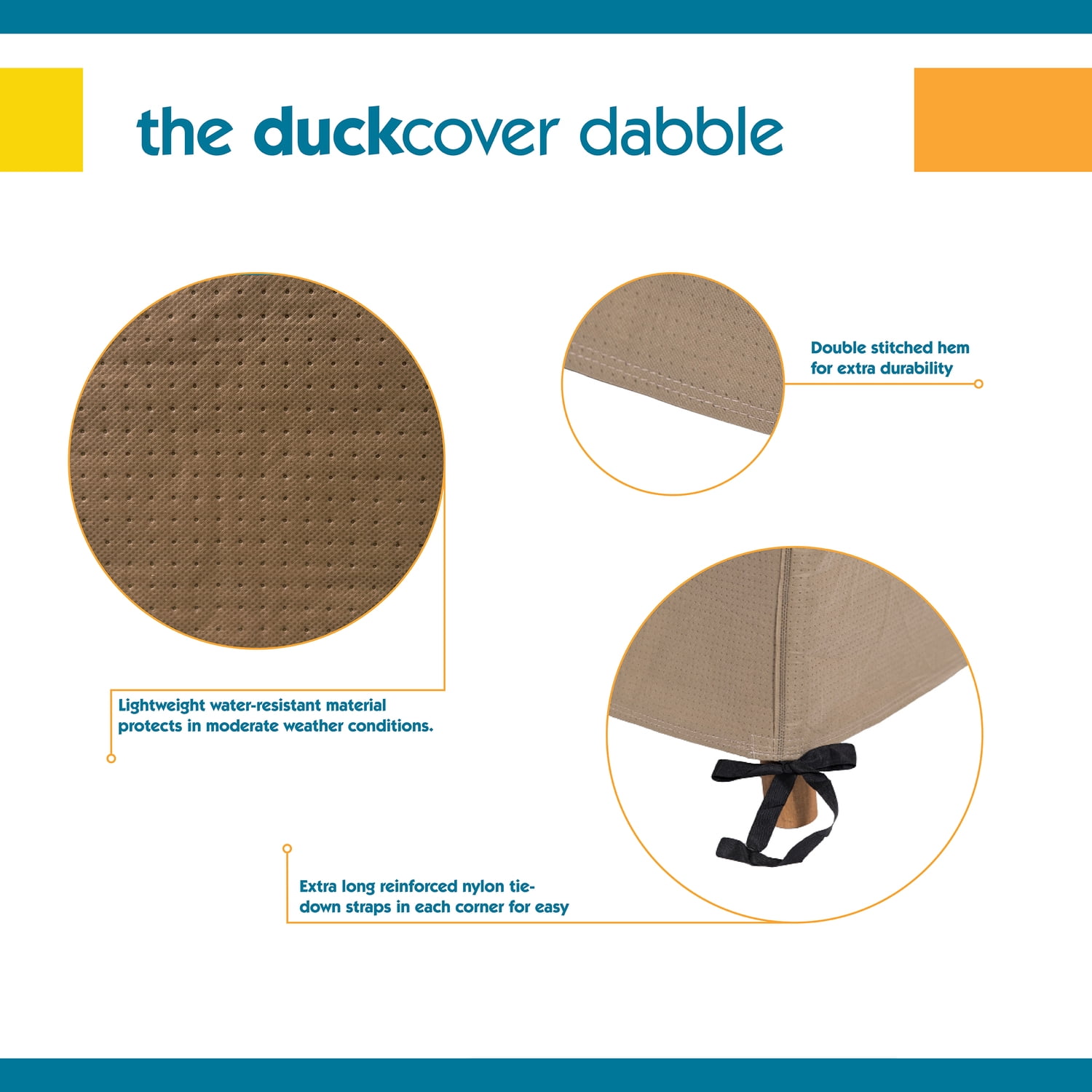 Duck Covers Essential Water-Resistant 96 Inch Rectangular/Oval Patio Table & Chair Set Cover - Image 4