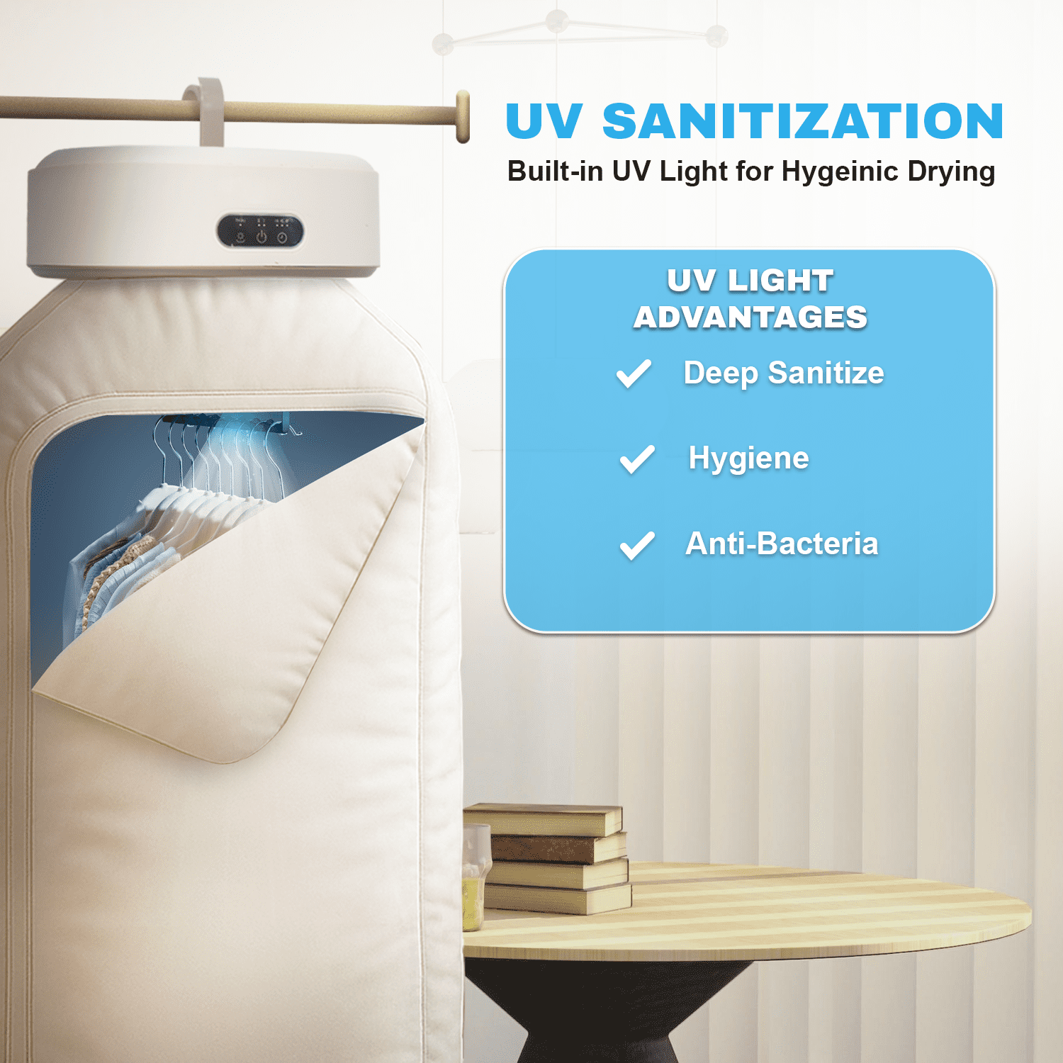 Mojoco Portable 600W Electric Clothes Dryer - Image 3