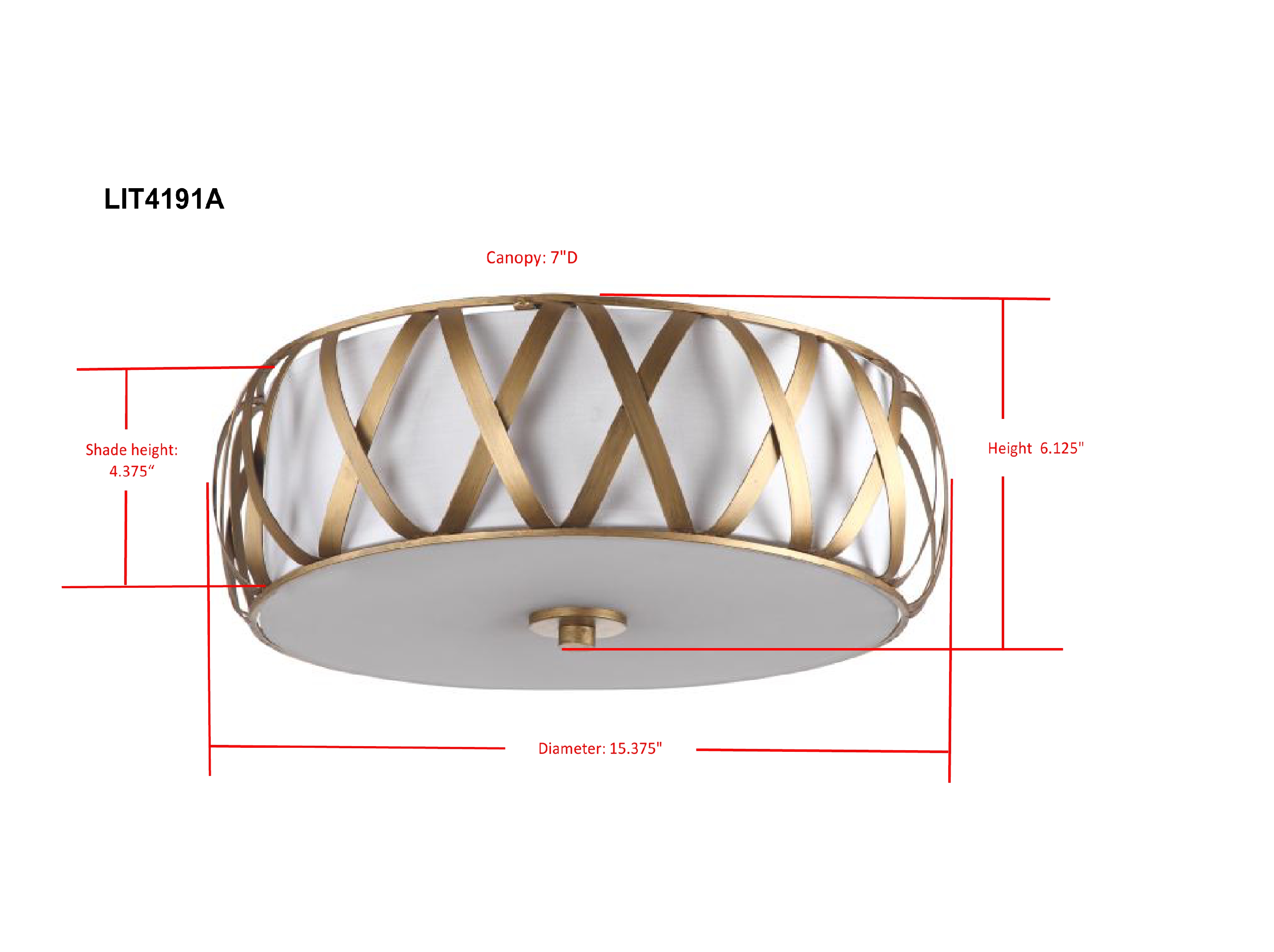 SAFAVIEH Charing 2 Light 15.4 in. Dia. Cross Flush Mount, Antique Gold - Image 5