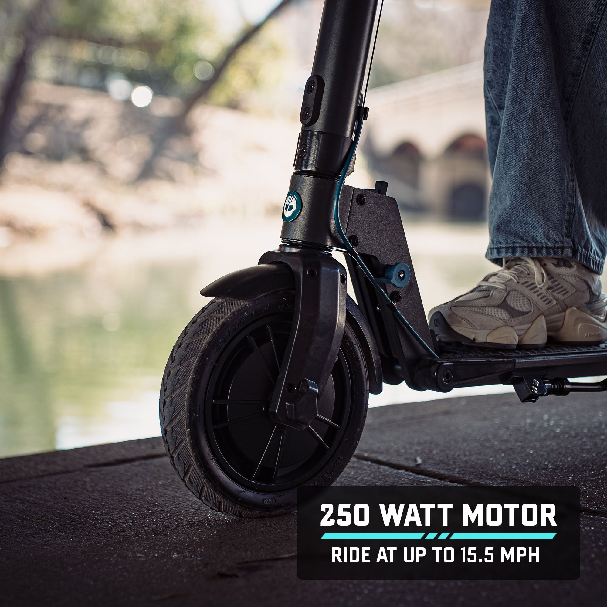 GOTRAX Rival Adult Electric Scooter, 8.5" Pneumatic Tire, Max 12 mile Range and 15.5Mph Speed, 250W Foldable Escooter for Adult, Black - Image 7
