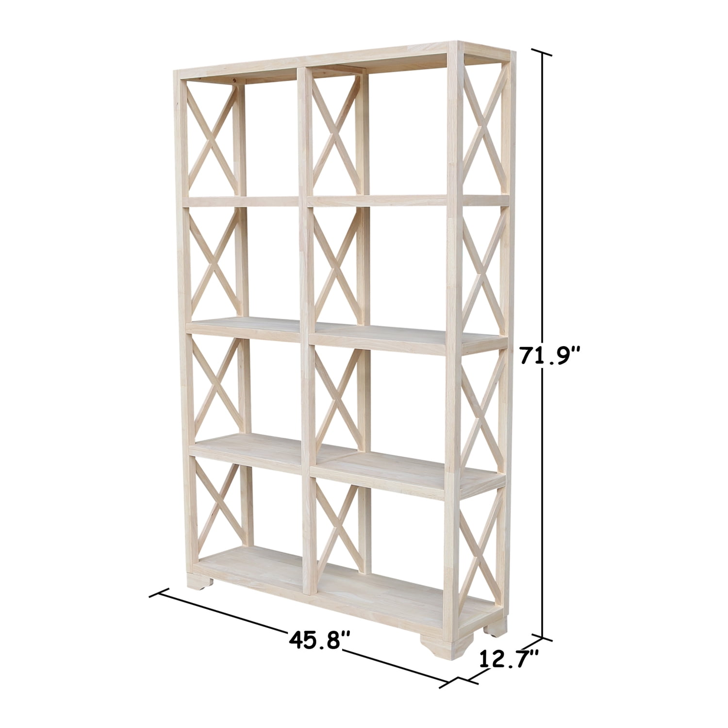 Unfinished 4-Tier 'X' Sided Double Shelf Unit - Image 6
