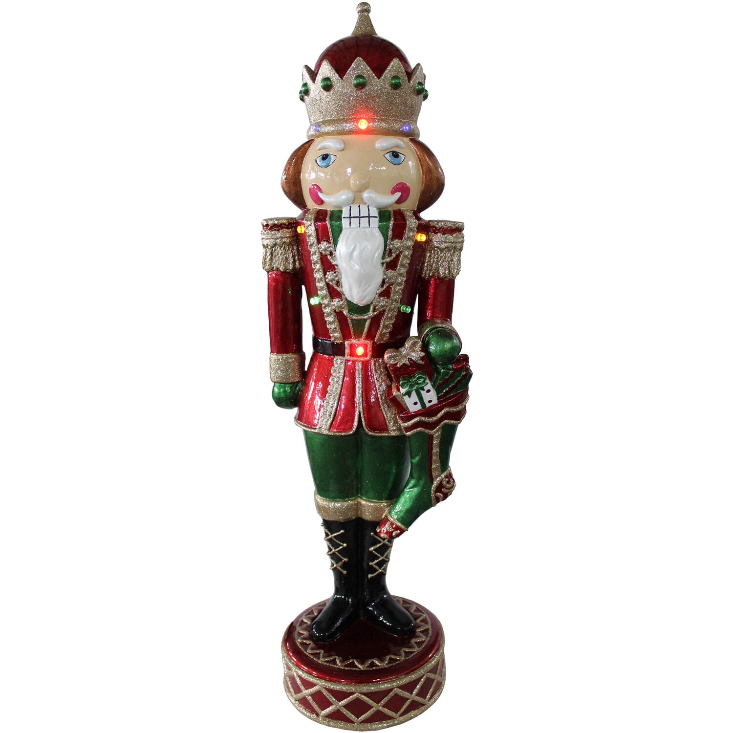 Christmas Time Nutcracker Soldier, Multi-Color LED Lights and Music, 22 inch Indoor/Outdoor Figurine, CT-RS022NC3-RD - Image 2