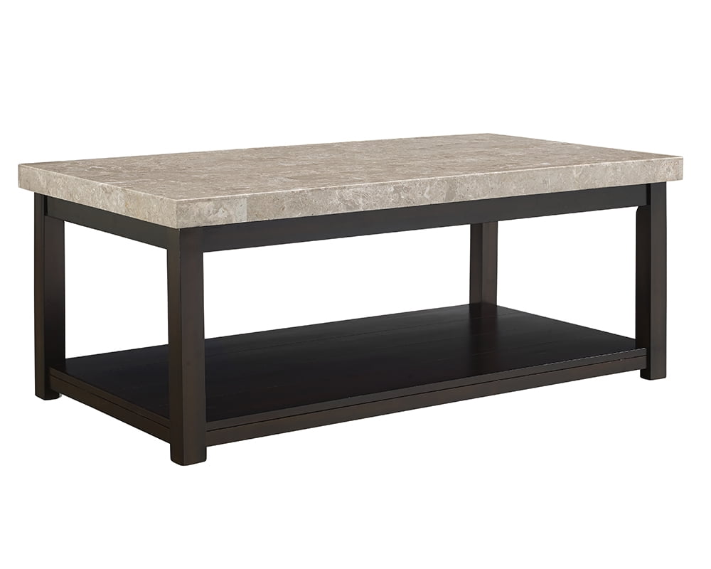 Picket House Furnishings Caleb Marble Top Coffee Table in Espresso - Image 4