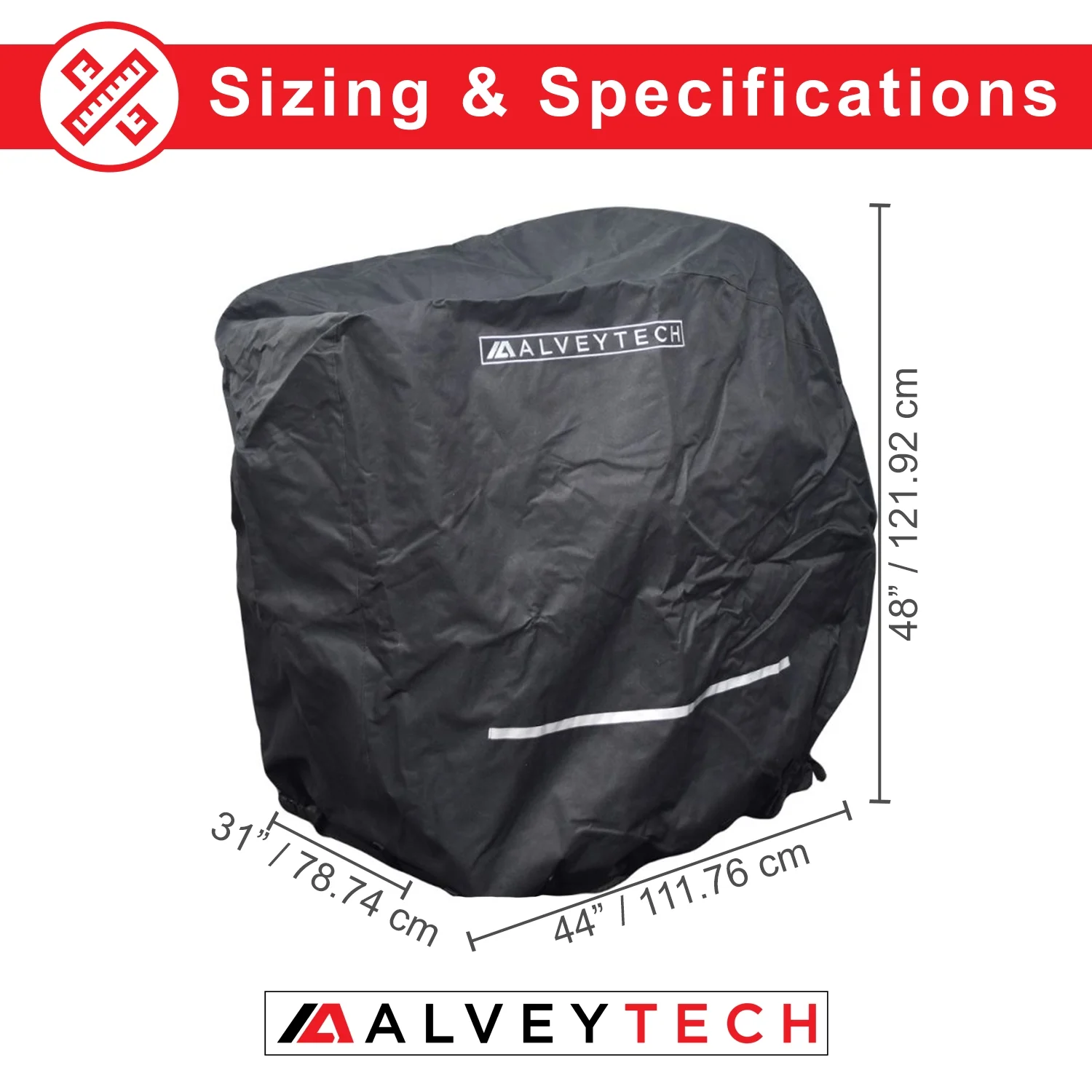 AlveyTech X-Large Heavy Duty Weatherproof Covers fits Power Chairs, Cover & Accessories for Outdoor - Image 2