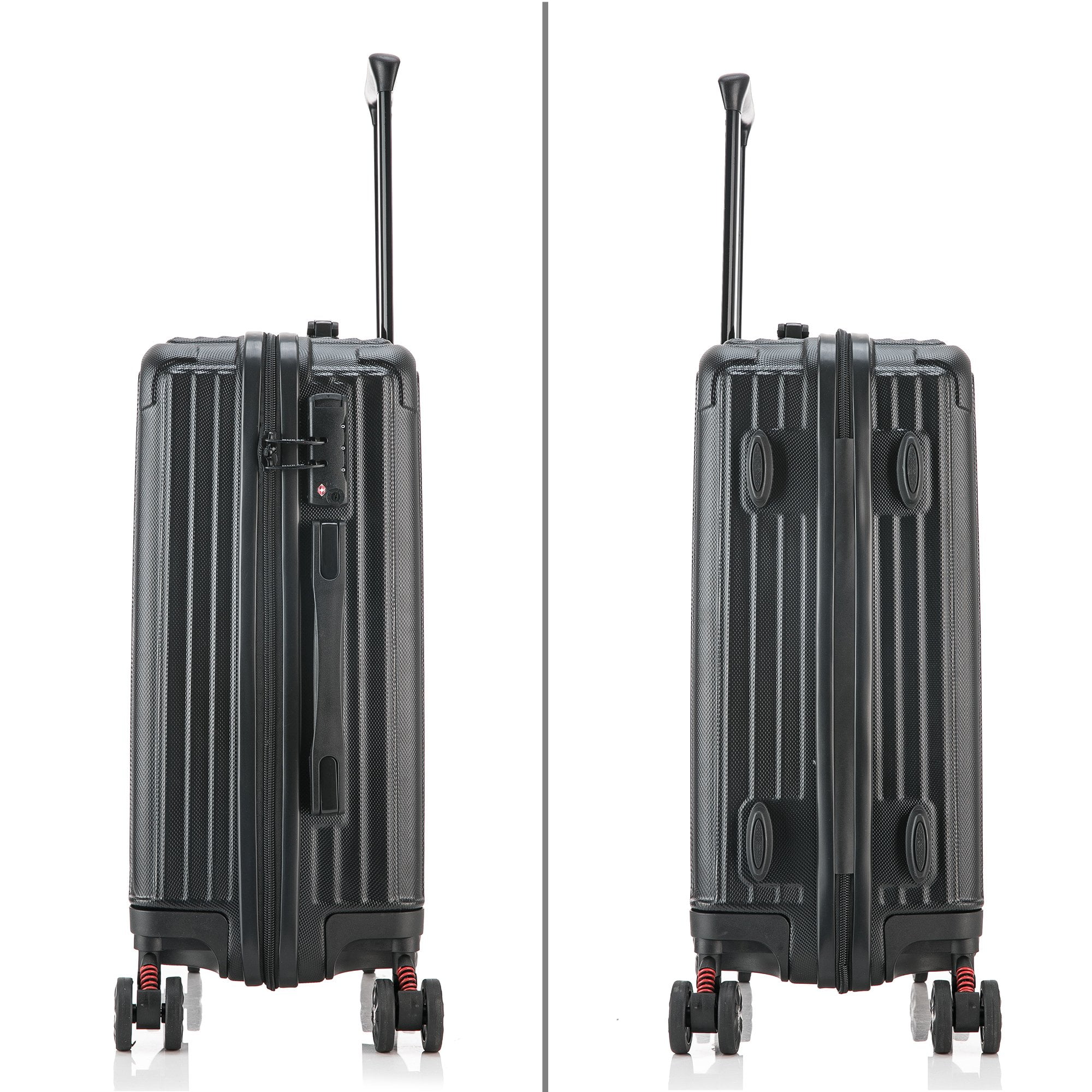 Dukap 20” Unisex Hardside Spinner Luggage, Black - Image 2