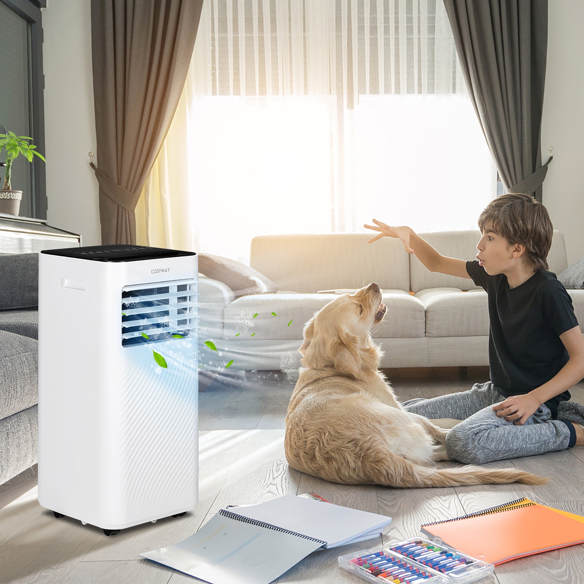 Costway 5000 BTU (8000 BTU ASHRAE) Portable Air Conditioner 4-in-1 AC Unit with Cool Fan Dehum Sleep Mode - Image 8