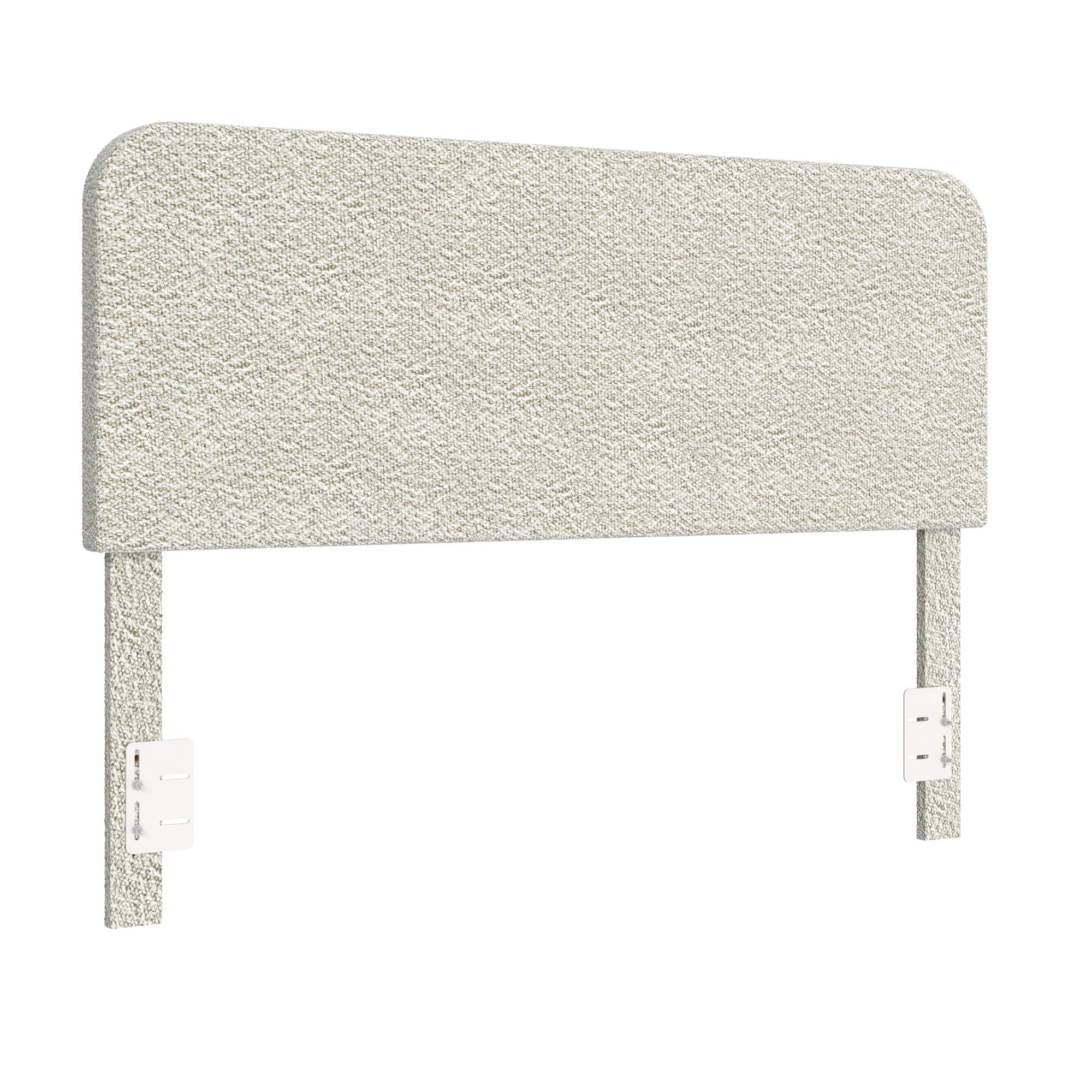 Better Homes & Gardens Juliet Full/Queen Boucle Headboard, Ivory - Image 3