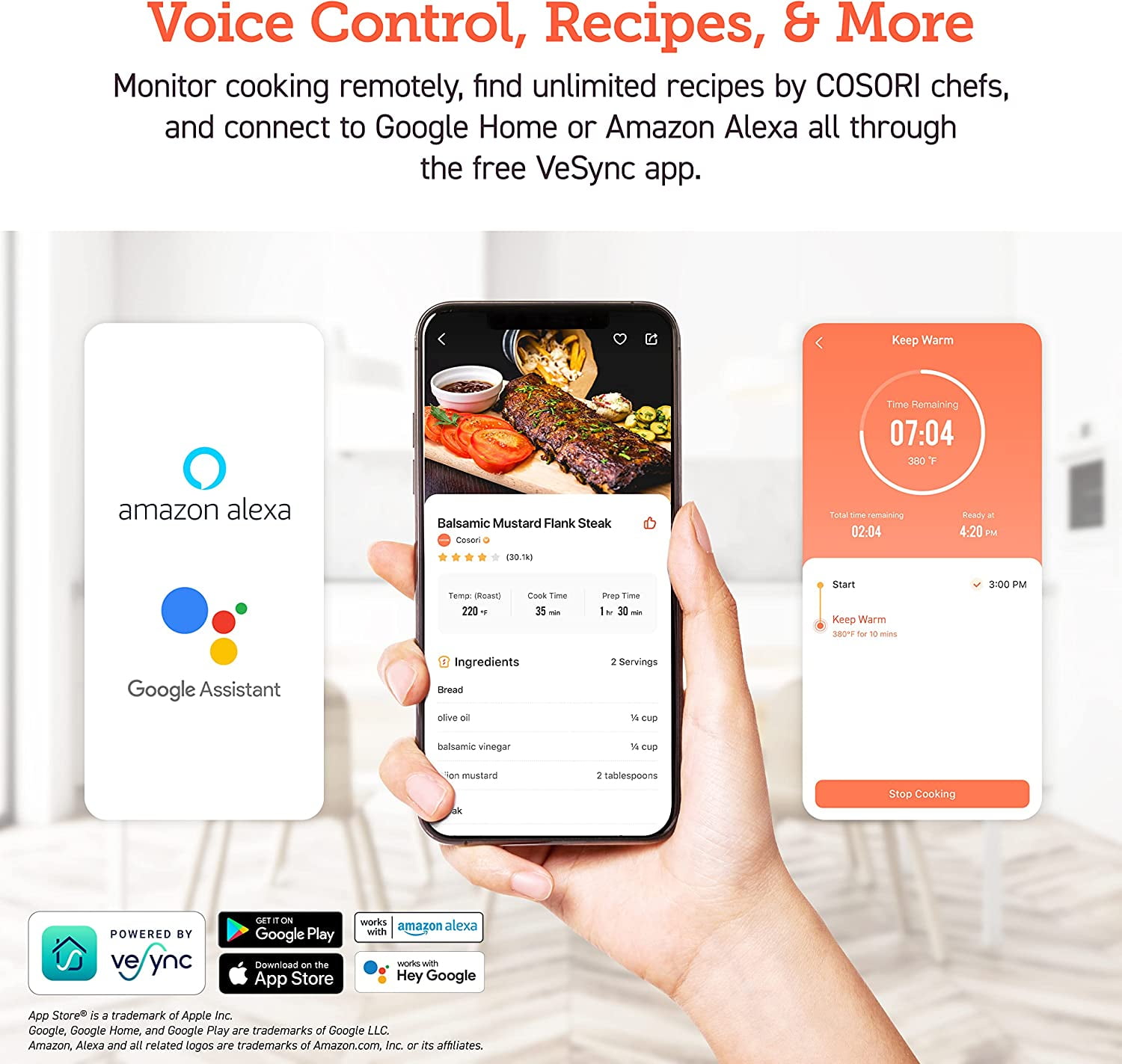 Cosori Dual Blaze 6.8-Quart Smart Air Fryer, No Preheat & No Shake, Precise Temps Prevent Overcooking, with Exclusive Bonus Silicone Mat, multipurpose Rack & Skewer Rack Set, Gray - Image 11