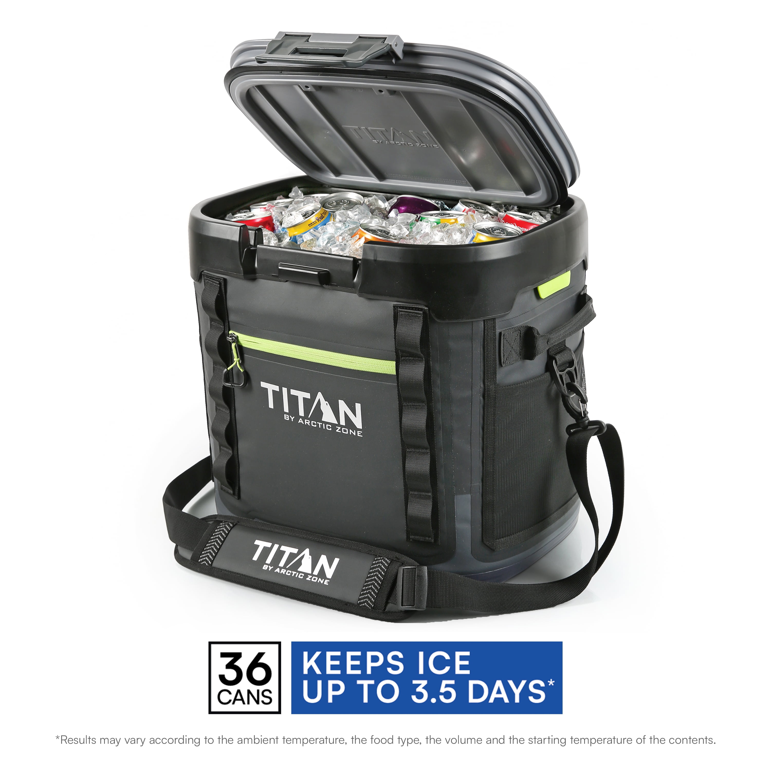 Titan by Arctic Zone 36 Can, 24 Quart Welded Soft Cooler with Waterproof Exterior & Leak Proof Latch, Black - Image 5