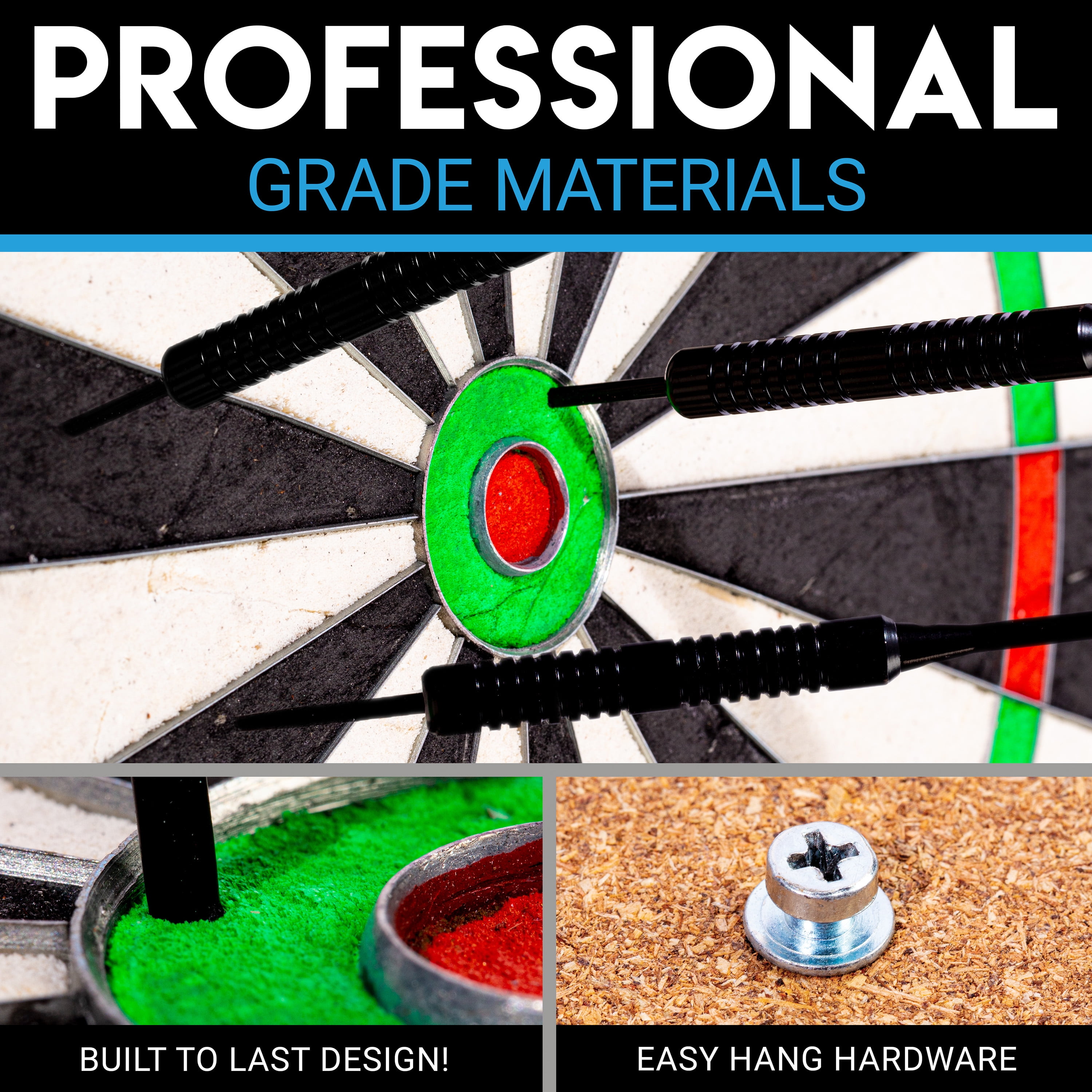 Franklin Sports Bristle Dartboard - 18" - Steel Tip Darts - Image 5