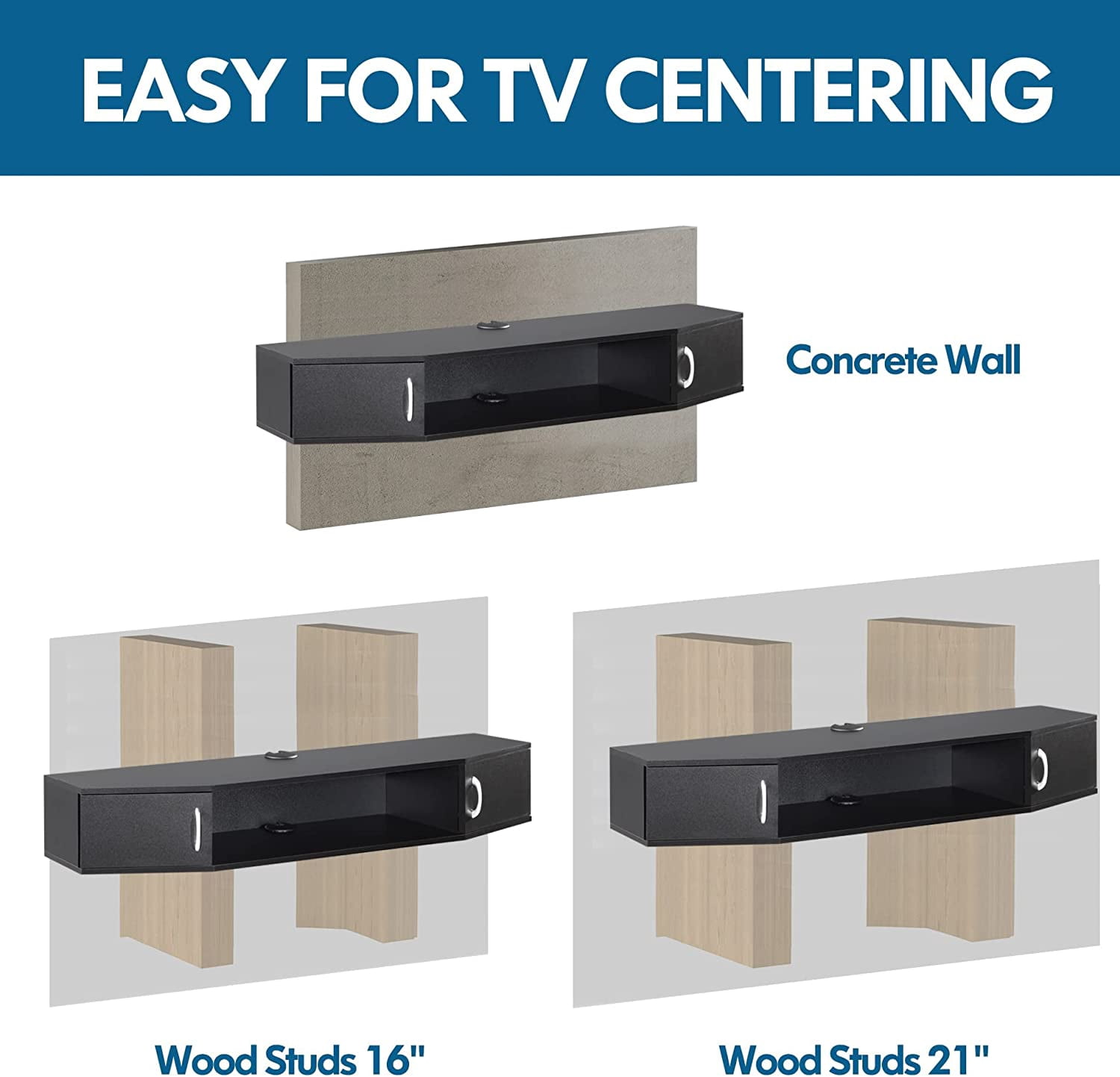 Wall Mounted Floating TV Stand,Modern Media Console for Living Room Bedroom - Image 4