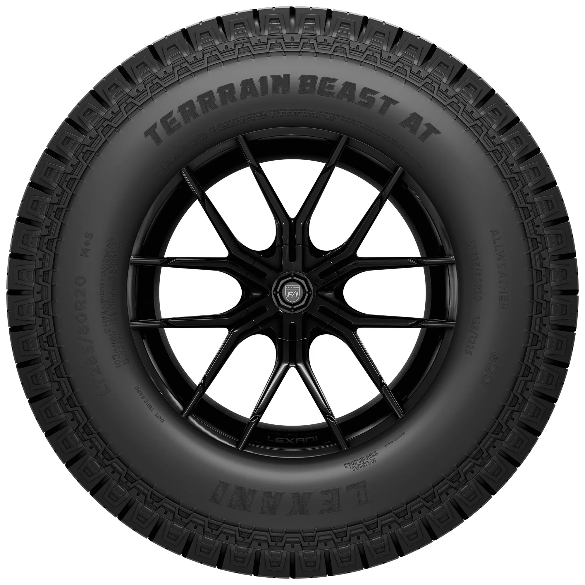 Lexani Terrain Beast AT All Terrain LT225/75R16 115/112S E Light Truck Tire - Image 4