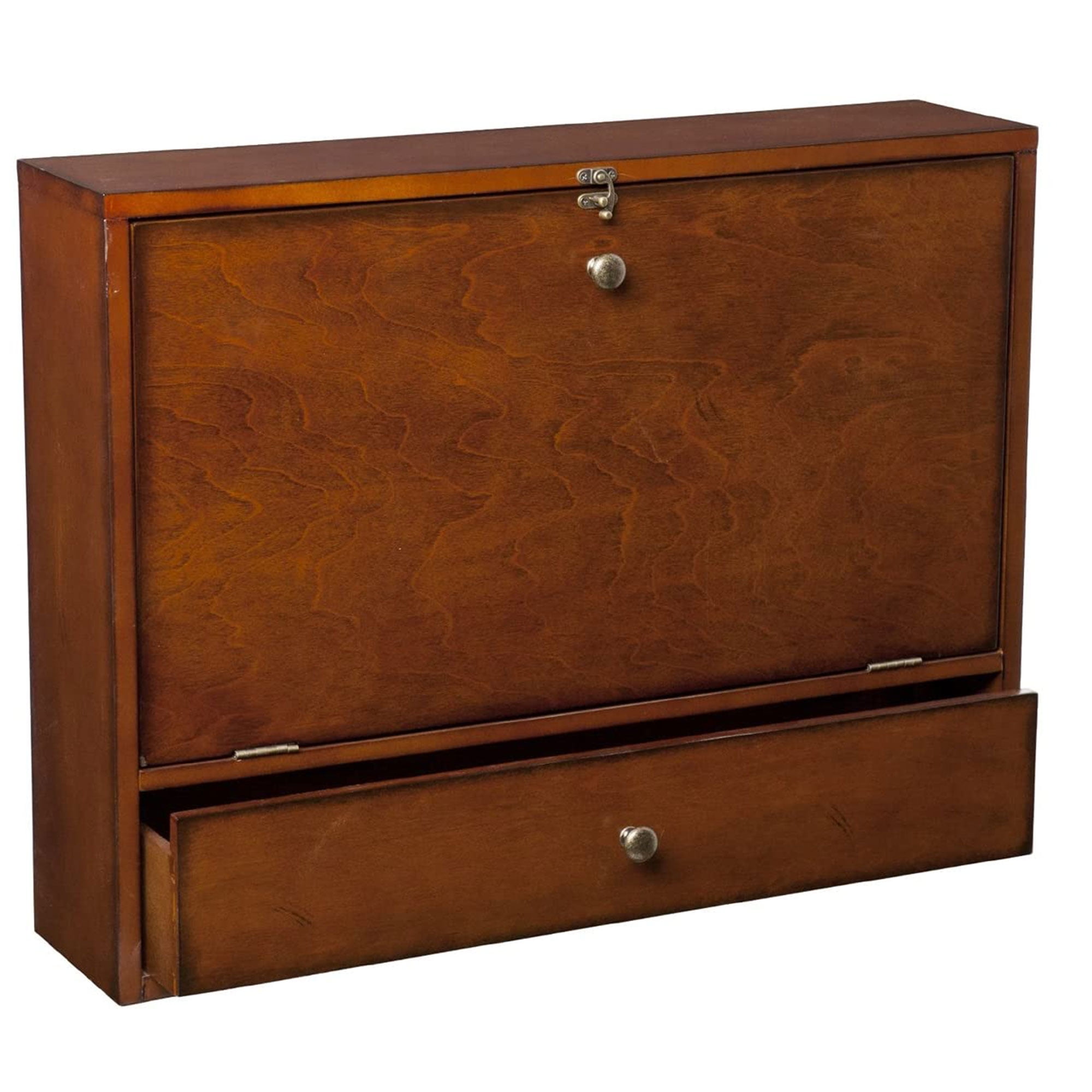 Wall-Mount Laptop Desk - Brown Mahogany - Image 2