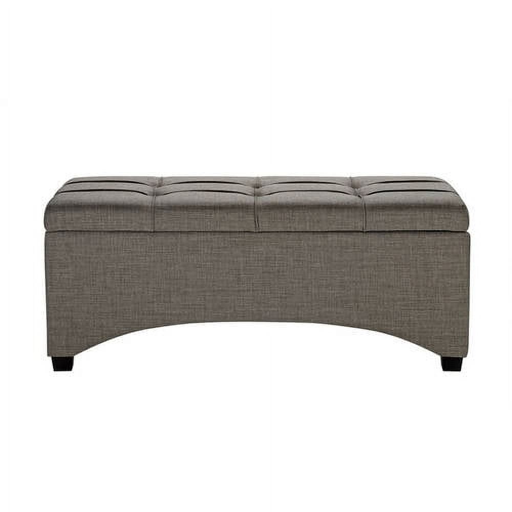 Better Homes & Gardens Pintucked 42" Storage Bench, Taupe - Image 5