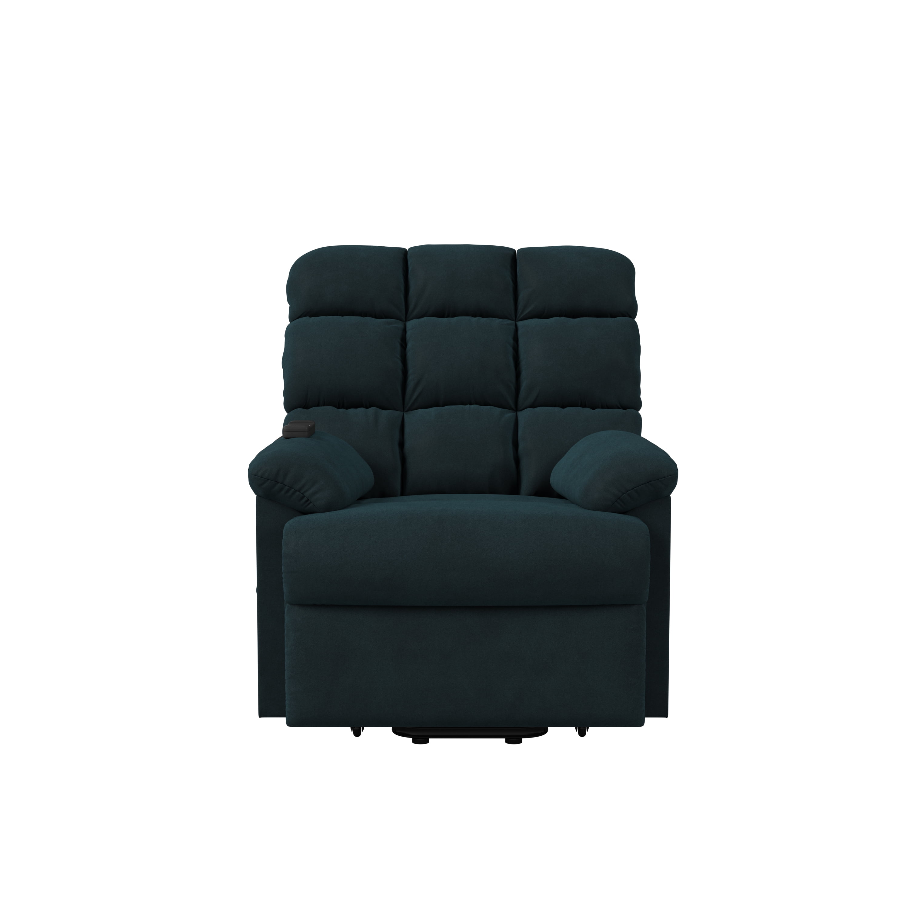 Homesvale Petite-sized Power Lift and Recliner Chair, Blue Microfiber, Great for Elderly, Living Room - Image 3