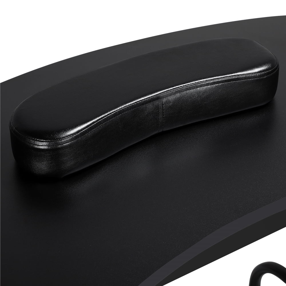 Alden Design Nail Beautician Desk Workstation Folding Manicure Table Black - Image 9