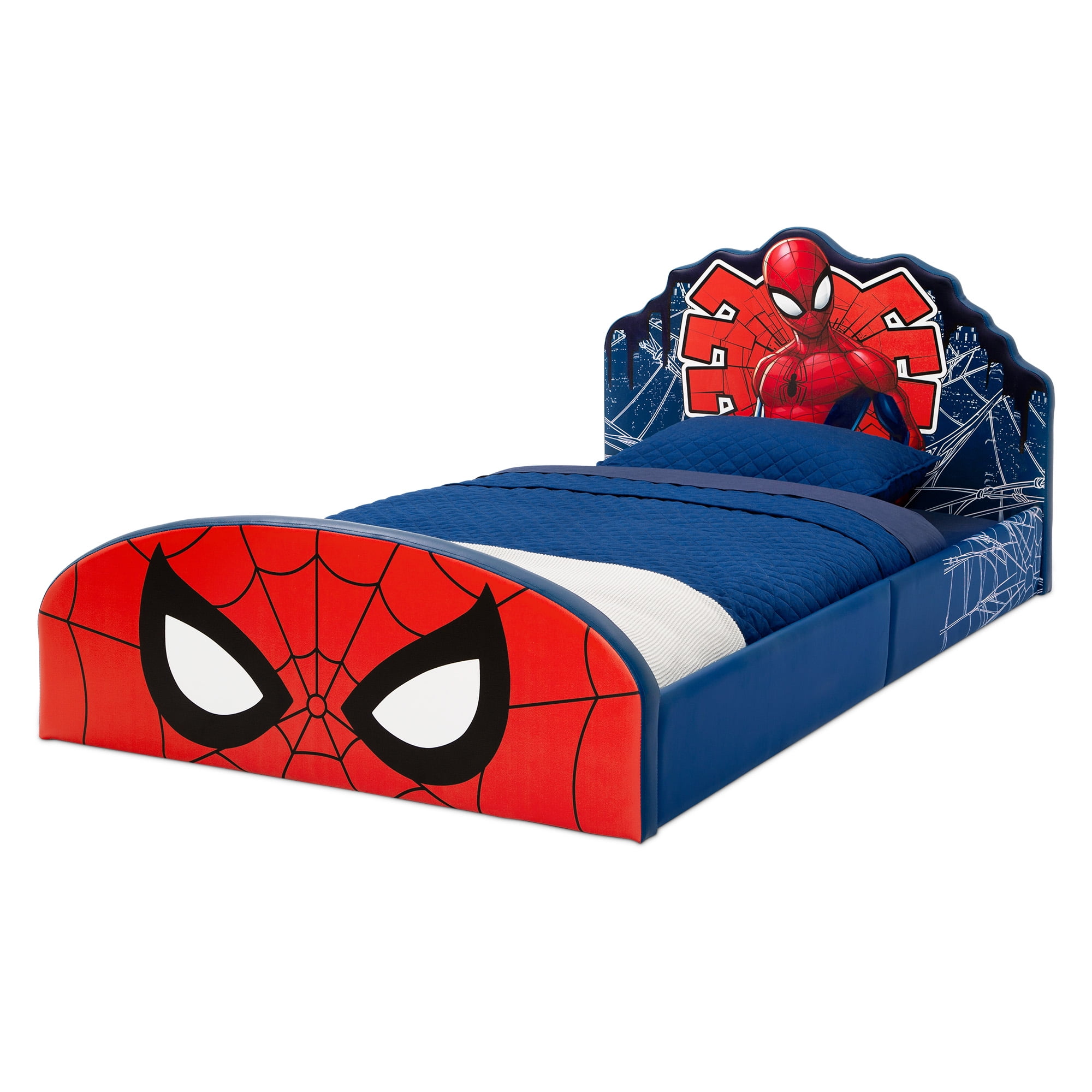Marvel Spider-Man Upholstered Twin Bed by Delta Children, Red/Blue - Image 5