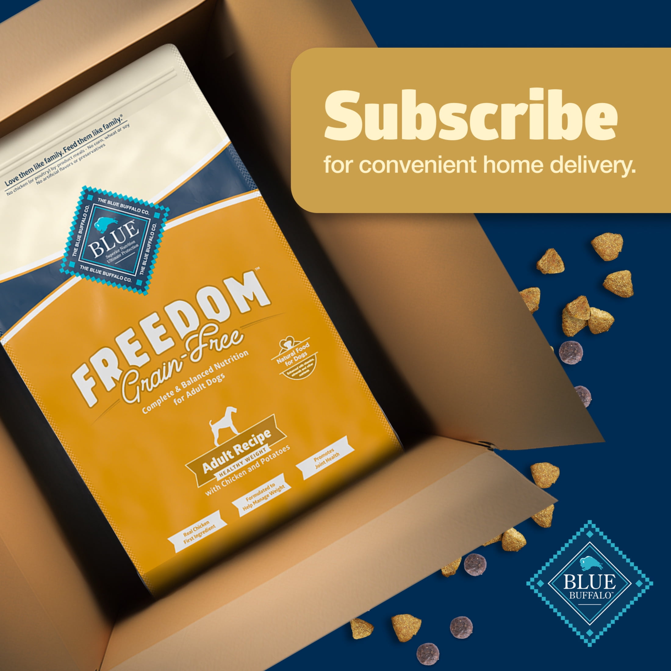 Blue Buffalo Freedom Grain-Free Healthy Weight Dry Dog Food, Chicken & Potatoes, 24 lbs. - Image 3