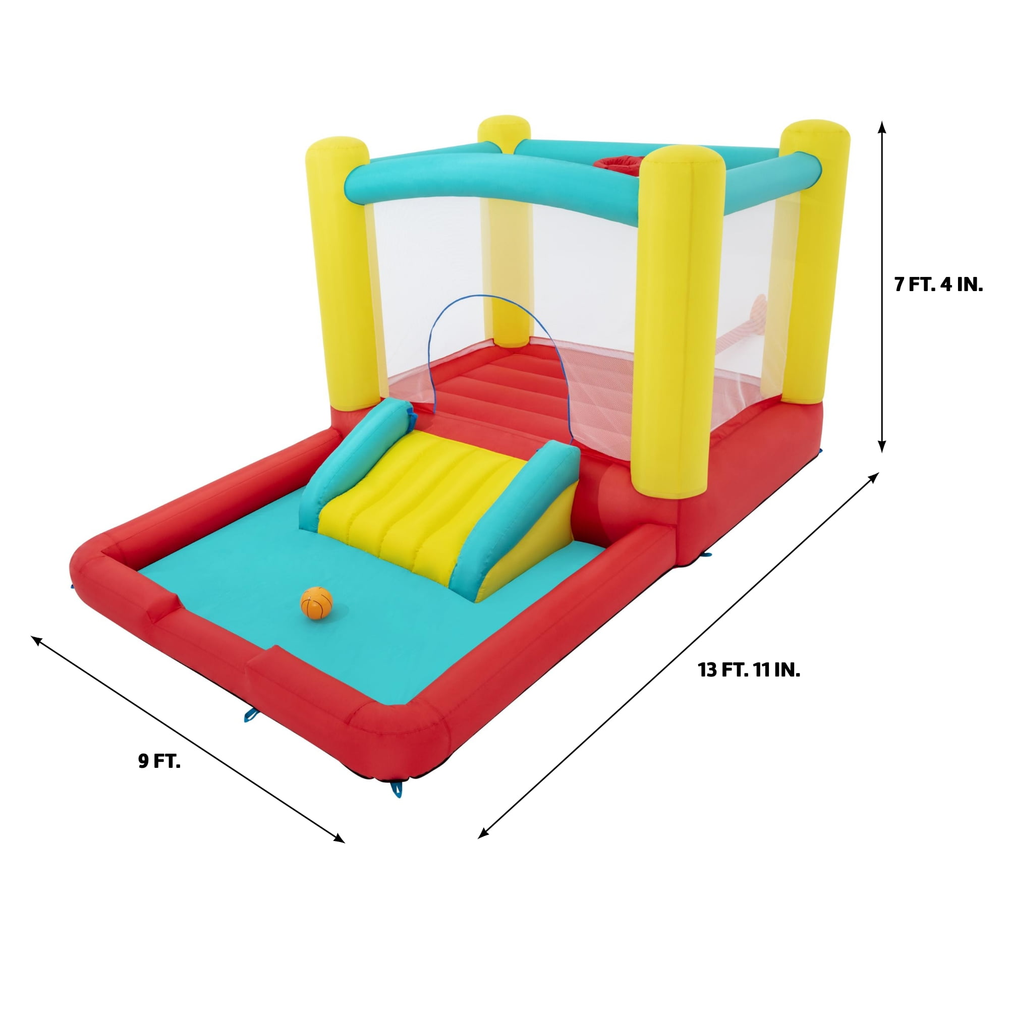 PlayDay Jump 'N Away Inflatable Bounce House with Play Features, Indoor/Outdoor, Ages 3+ - Image 4