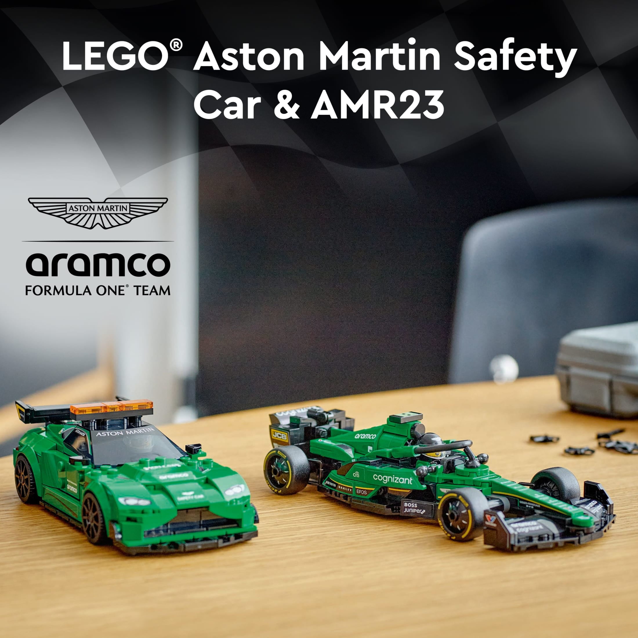 LEGO Speed Champions Aston Martin Safety Car & AMR23 Building Toys - Race Car Toy for Kids, Boys & Girls, Ages 9+ - Gift for Christmas - W/ 2 Minifigures - 76925 - Image 6