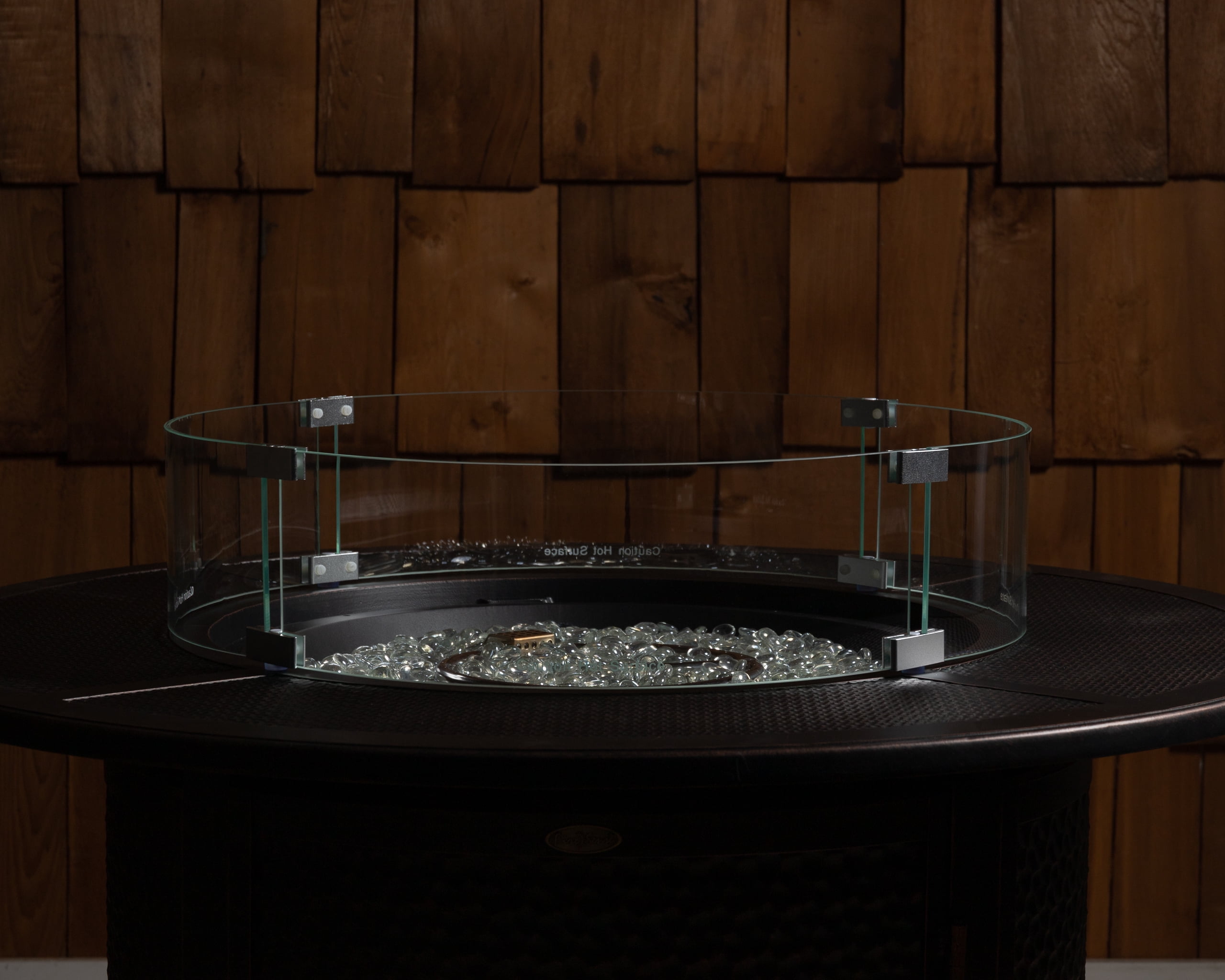 Fire Sense Tempered Glass Wind Guard for Round LPG Fire Pits - Image 3