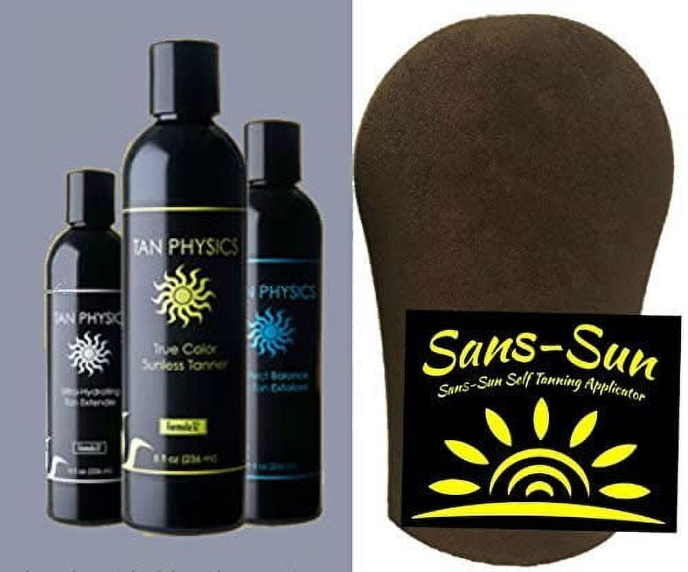 Tan Physics True Color Combo w/ FREE Mitt - Exfoliator, Extender and Tanner by Sans-Sun - Image 3