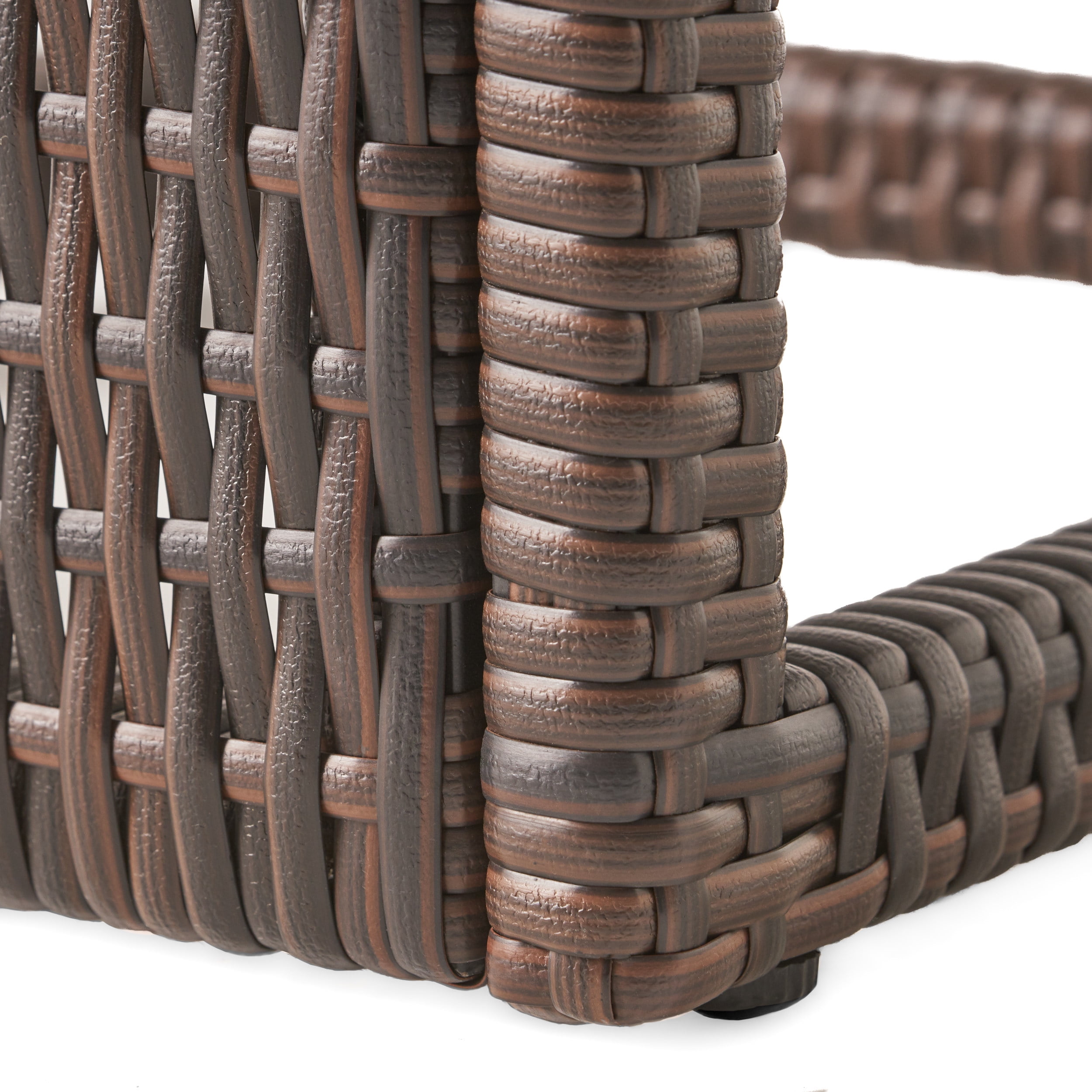 Padilla Outdoor Wicker Accent Table, Multibrown - Image 11