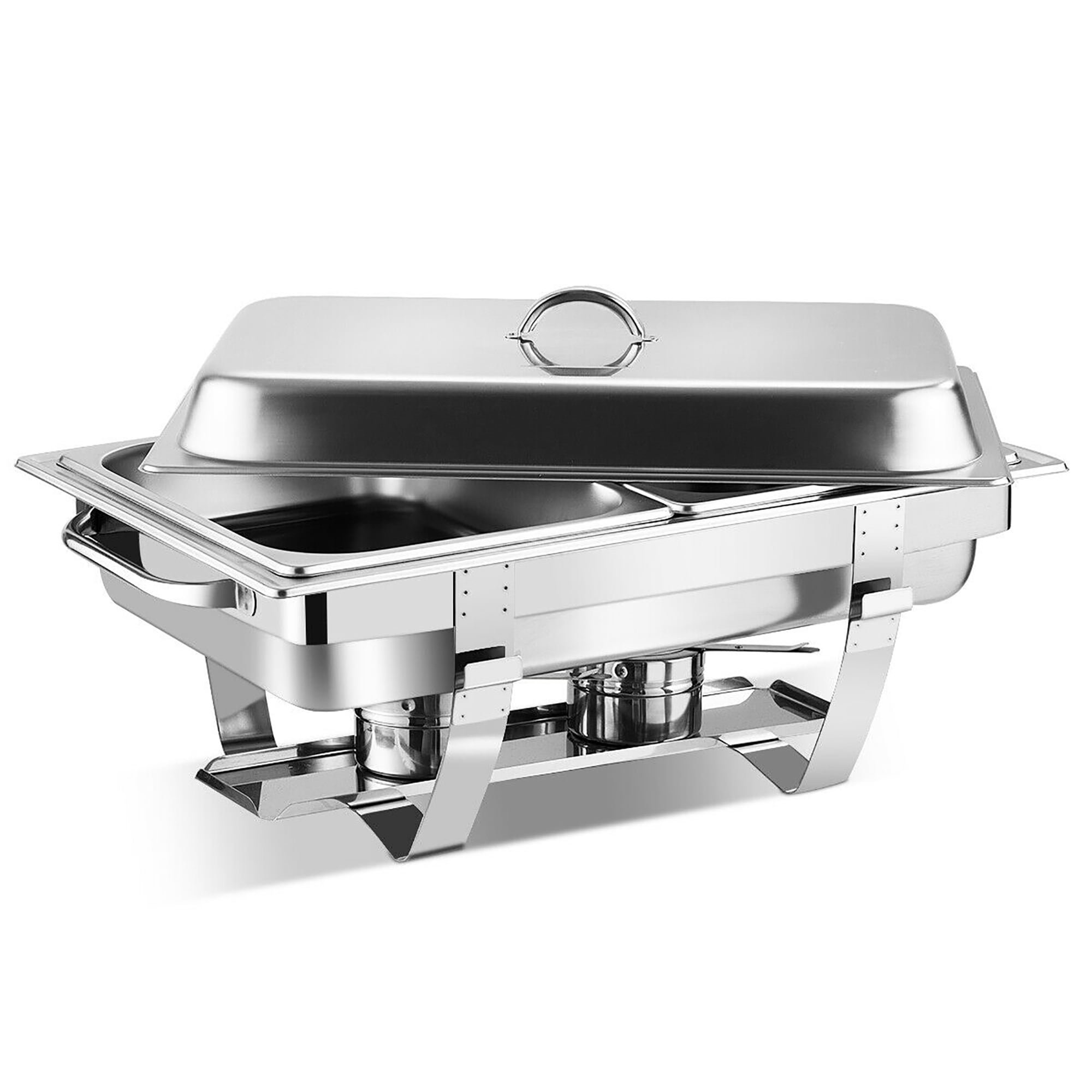 Costway 2 Packs Full Size Chafing Dish 9 Quart Stainless Steel Rectangular Chafer Buffet - Image 5