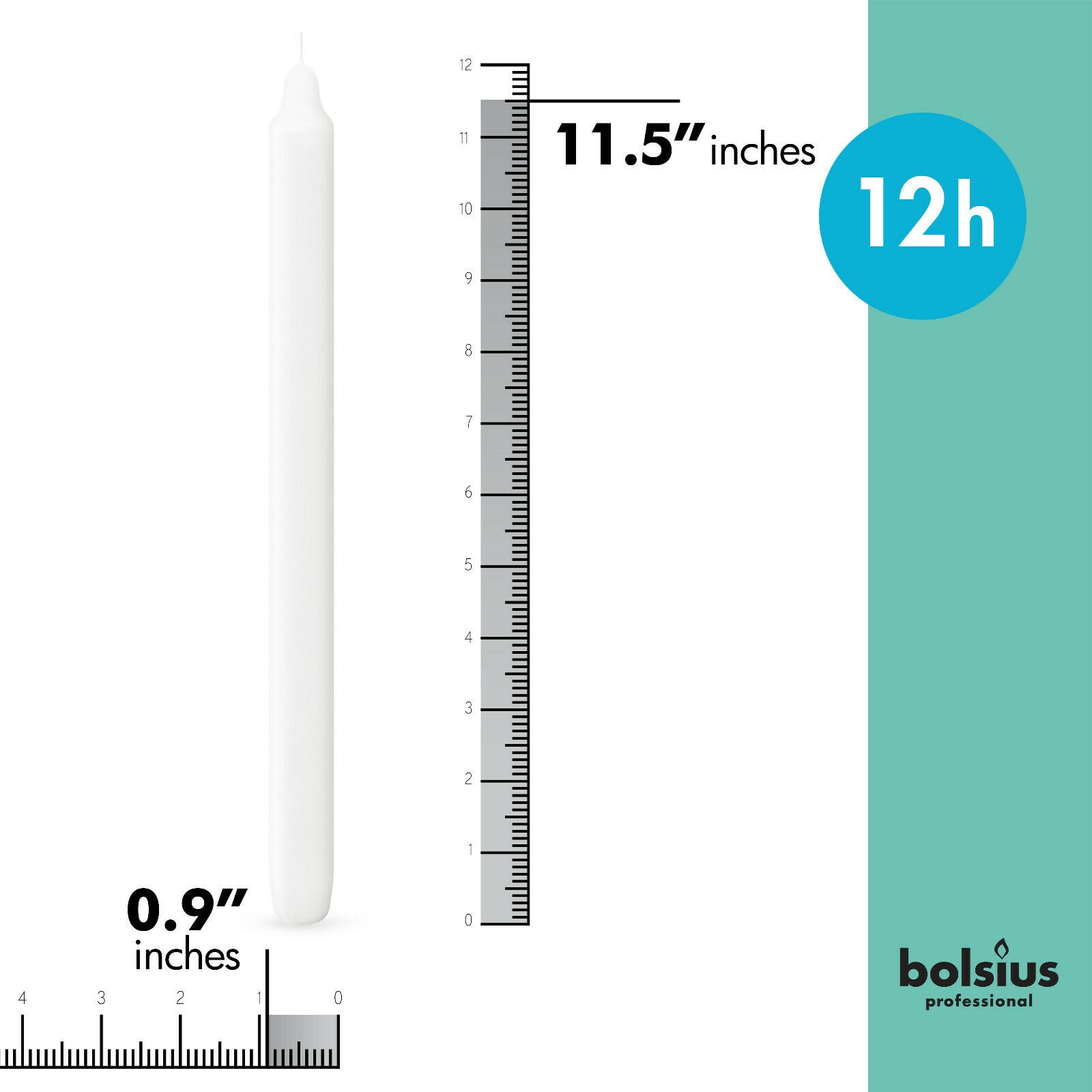 Bolsius White Taper Candles 11.5 Inch Tall | 50 Pack with 12 Hours Long Burning Smokeless & Dripless Home Decor, Christmas Candles - Image 6