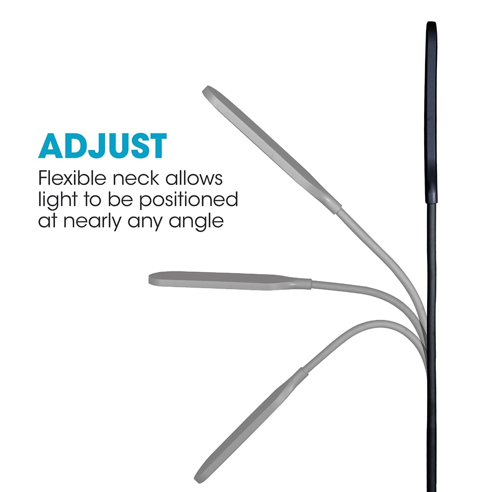 OttLite LED Desk Light with Multi-Device Charging Station, Black - Image 3