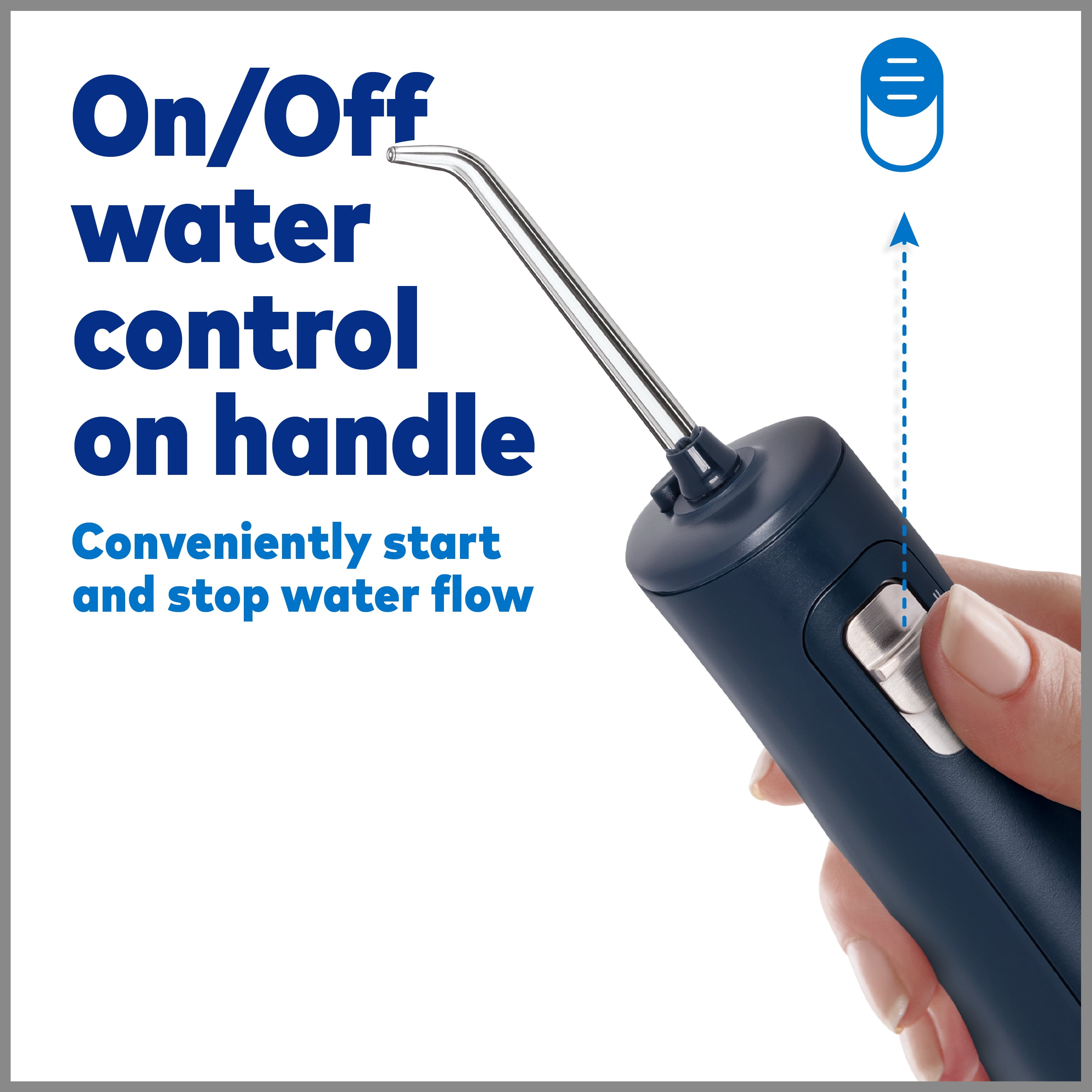 Waterpik Cordless Revive Portable Water Flosser Oral Irrigator, Midnight Blue WF-03 - Image 6