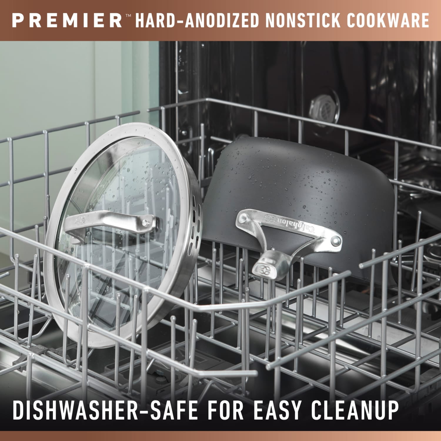 Calphalon Premier Hard-Anodized Nonstick 1.5-Quart Saucepan with Lid - Image 3