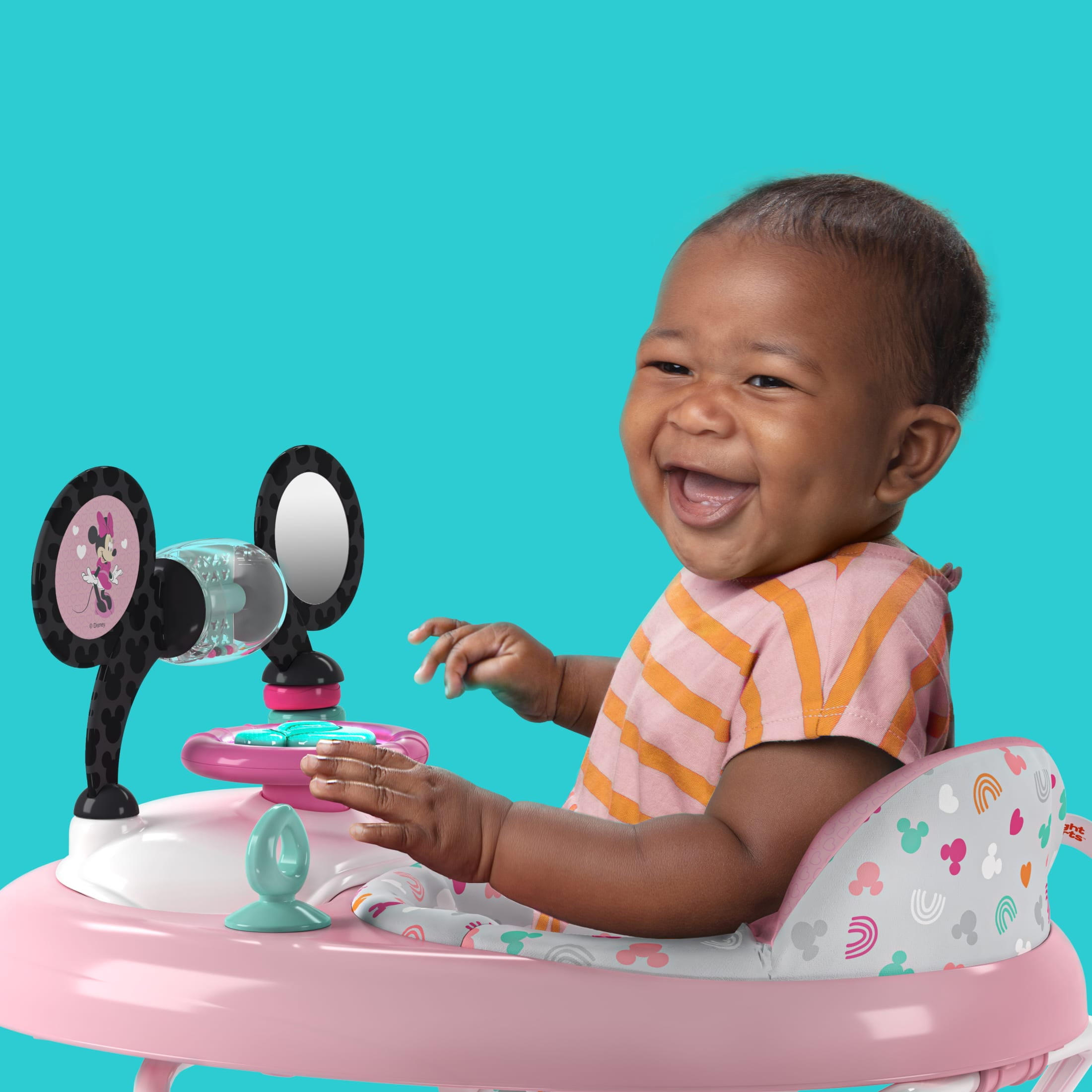 Disney Baby 2-in-1 Adjustable Baby Walker with Activity Station, Minnie Mouse by Bright Starts - Image 6